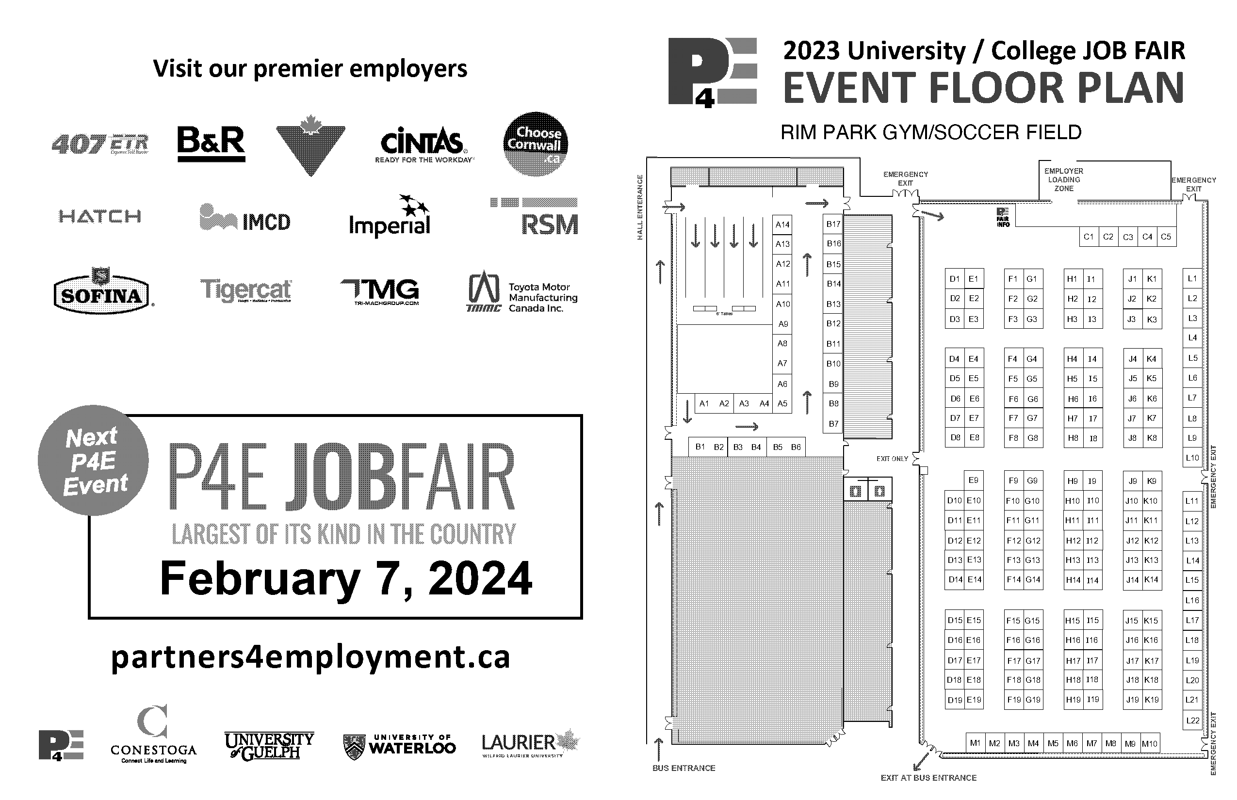 career fair floor plan