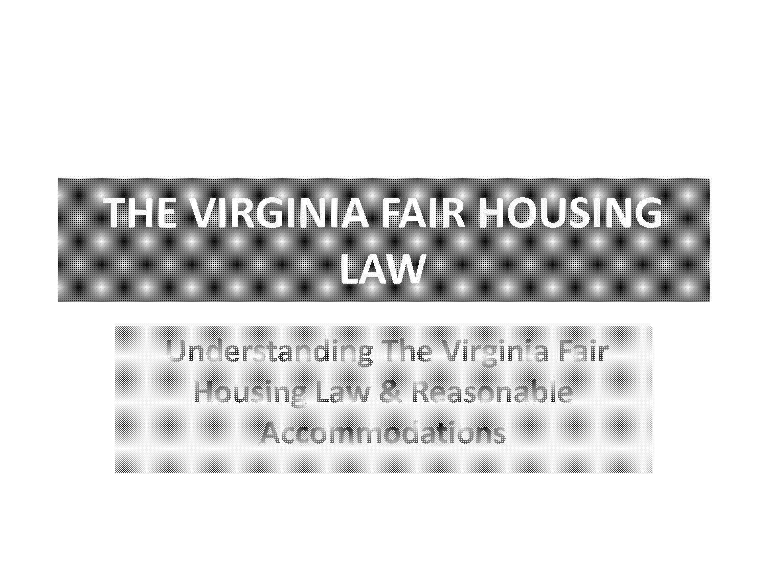 virginia fair housing act protected classes