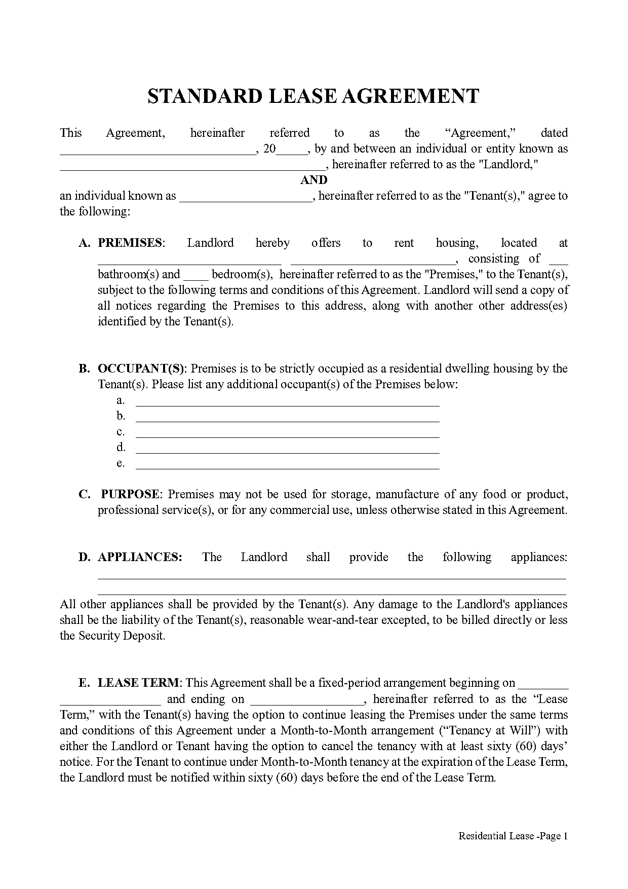 rental release form template