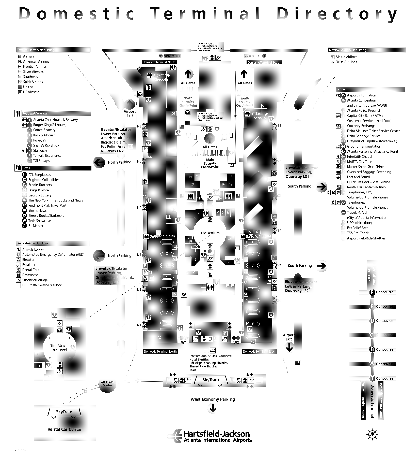 atlanta airport terminal maps