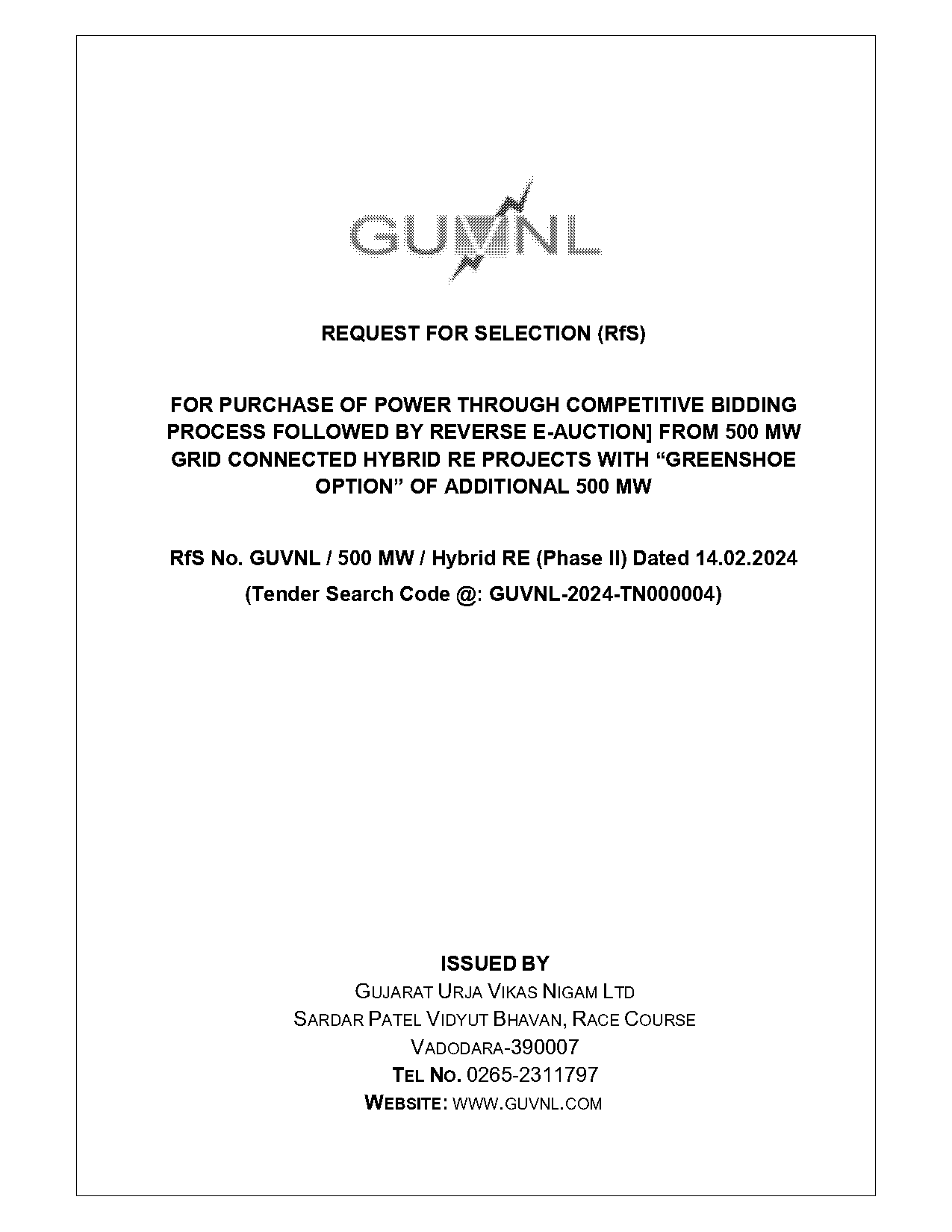 guvnl vendor registration form