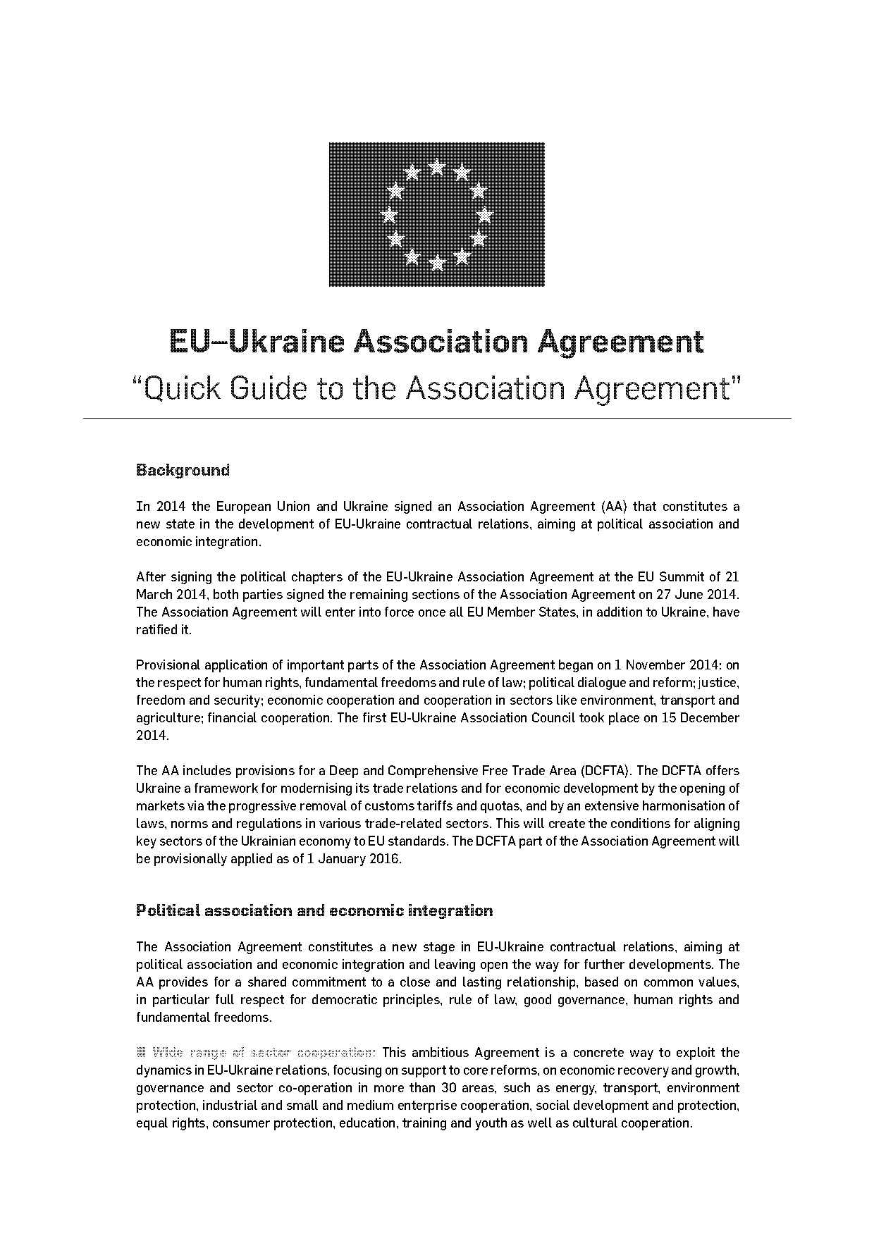 free trade agreement with european union