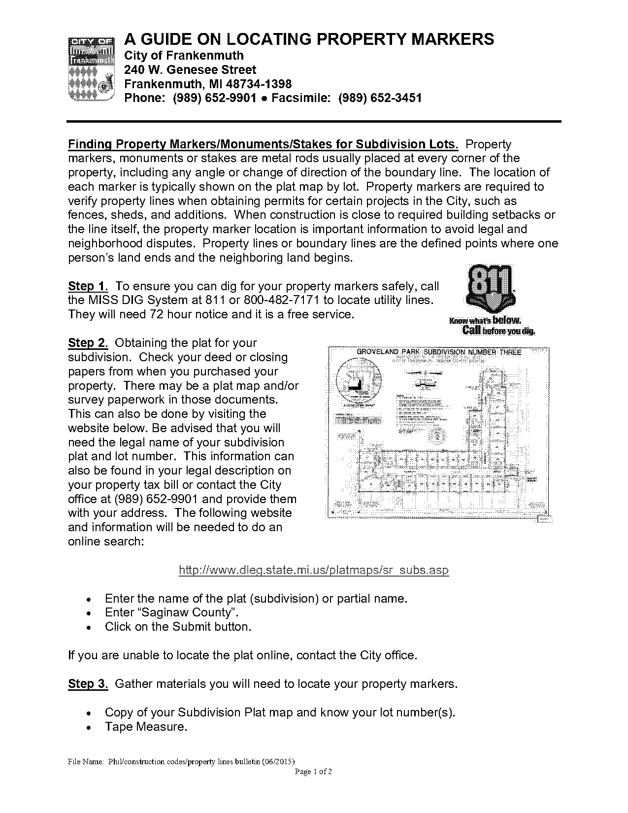 find property lines stakes