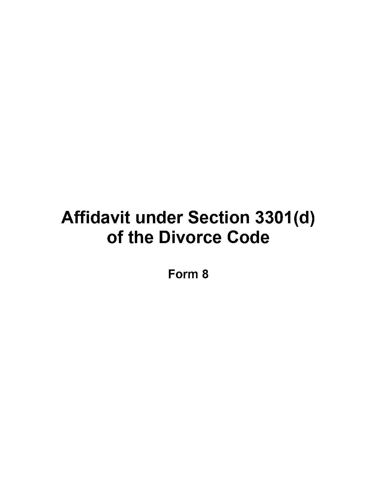 affidavit form for separation