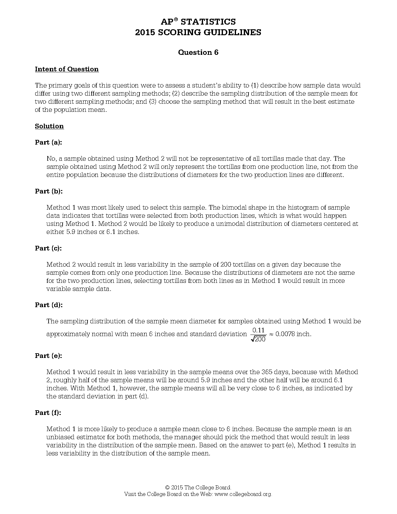 what does it mean to describe the sampling distribution