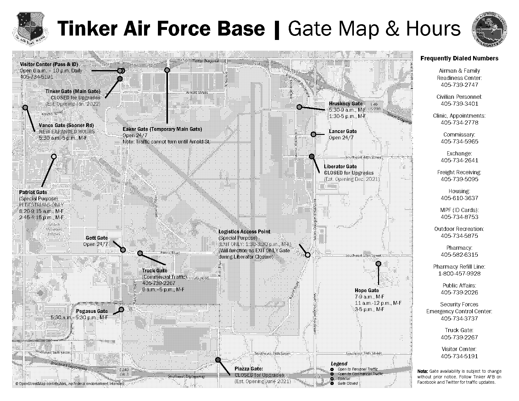 direction to tinker air force base oklahoma city