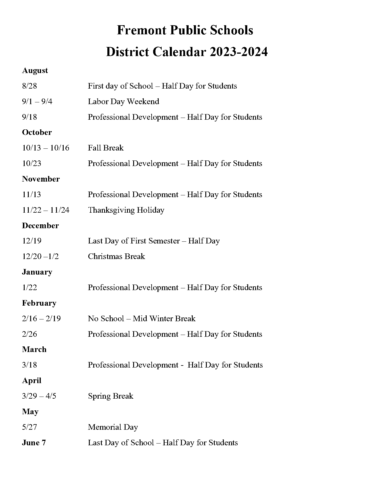 brookvale primary school term dates