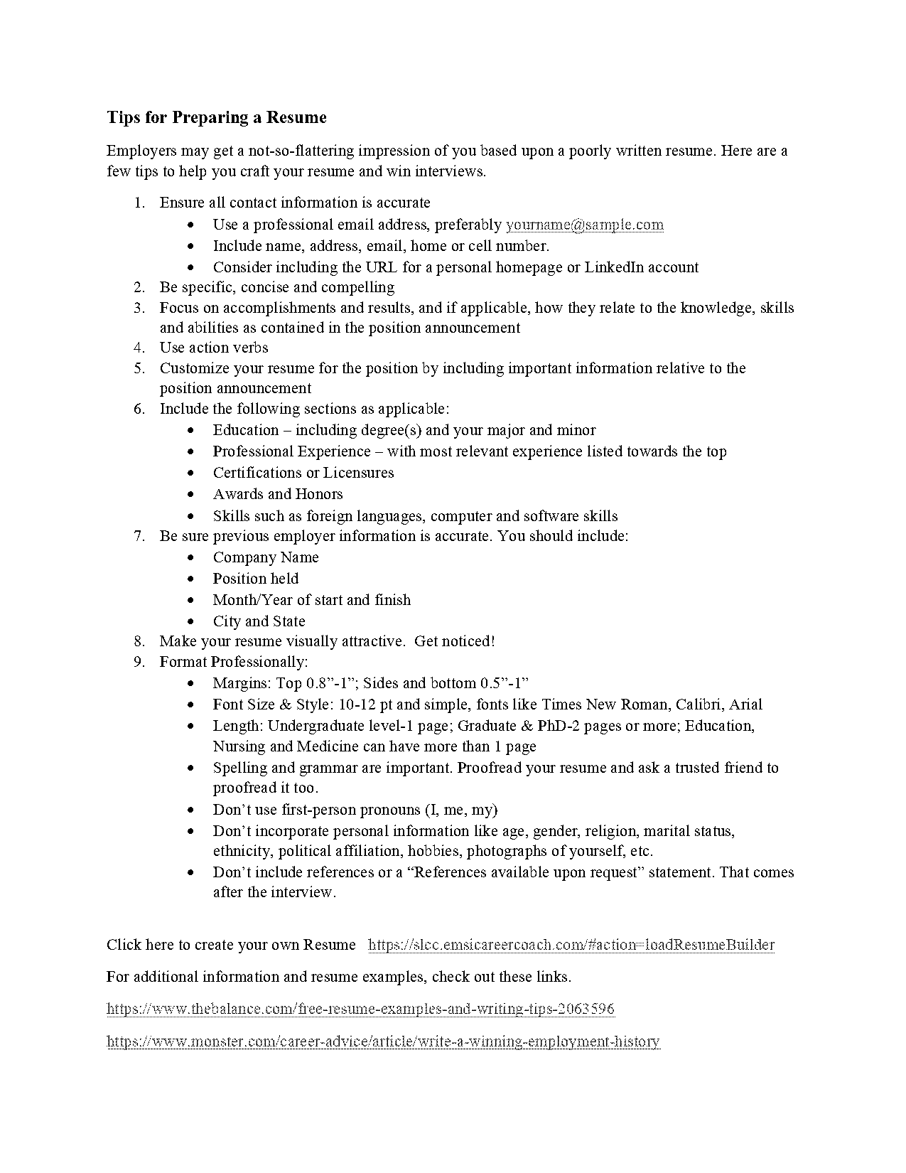 where can i make free resume