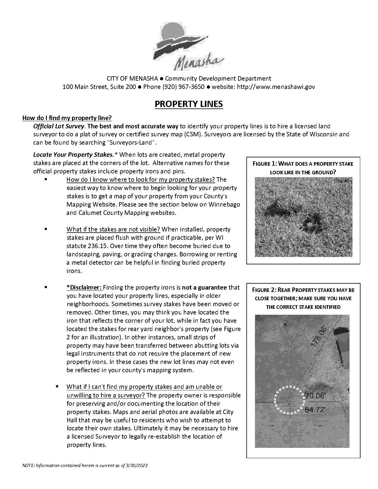 find property lines stakes