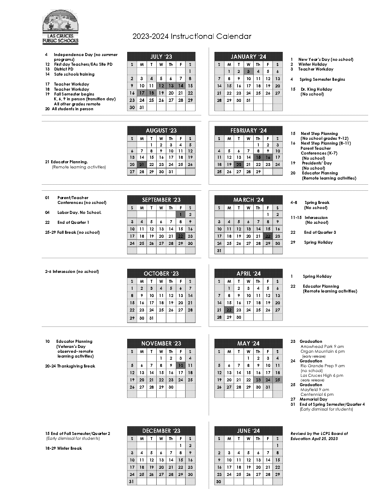 las cruces high school graduation requirements