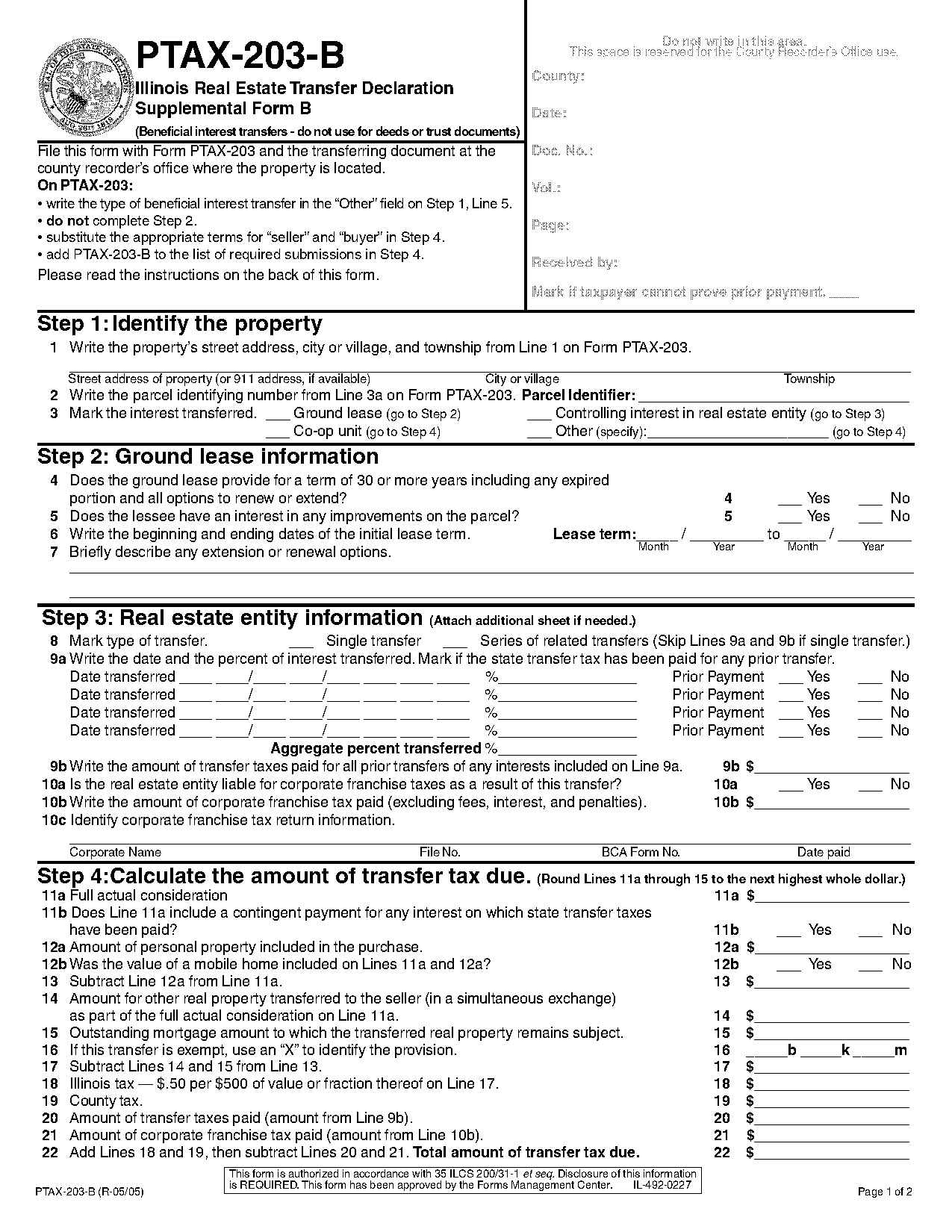 beneficial interest income declaration