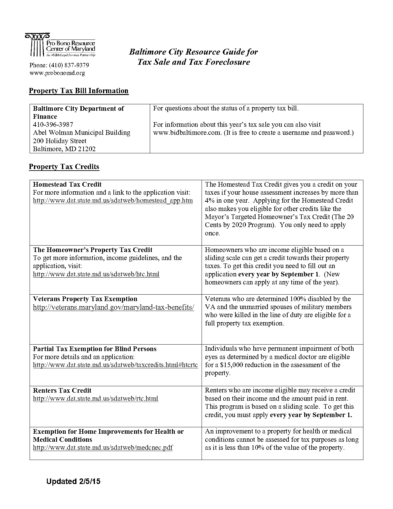 baltimore city requirements for property tax abatement