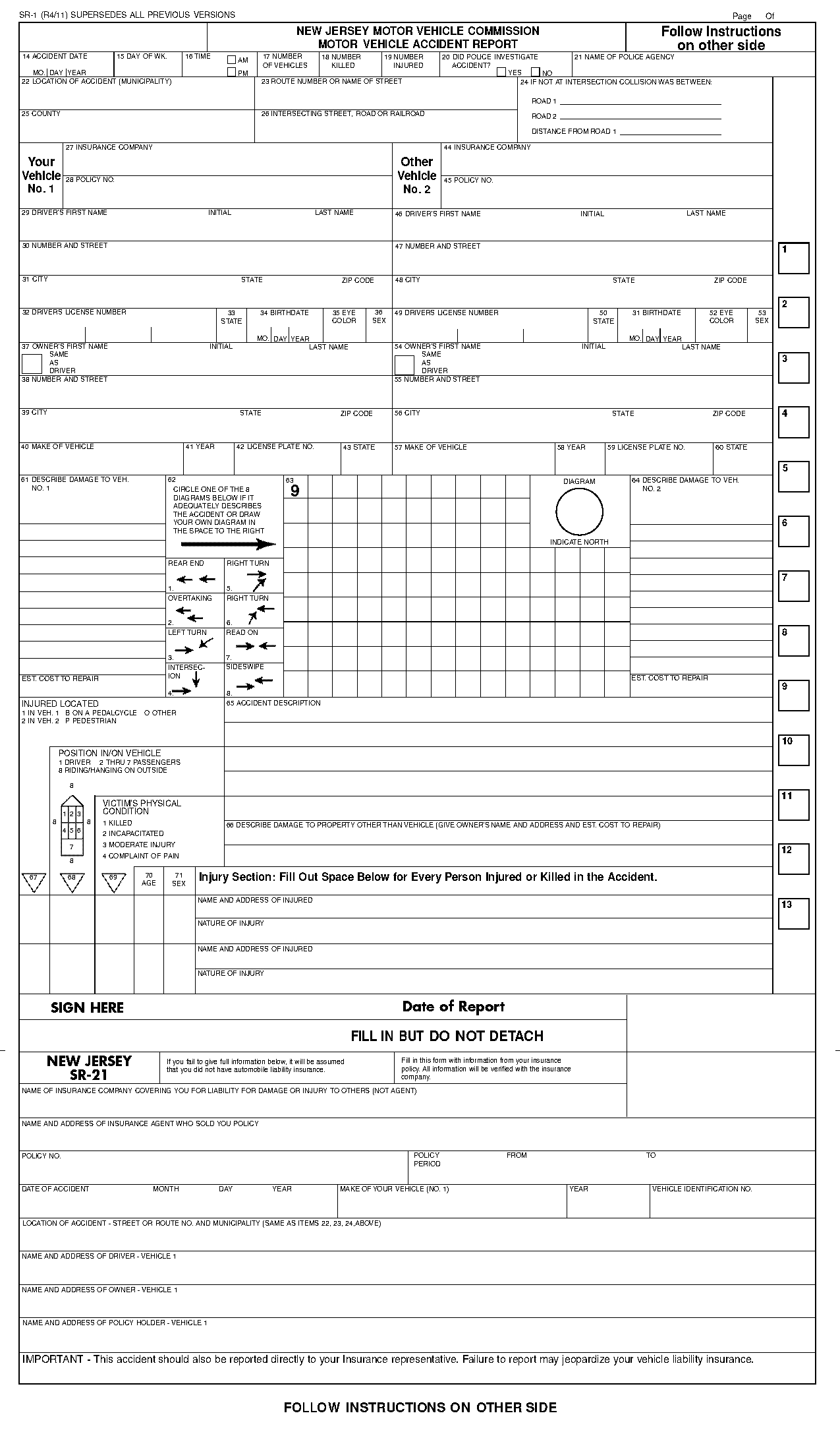 department of transportation accident report form