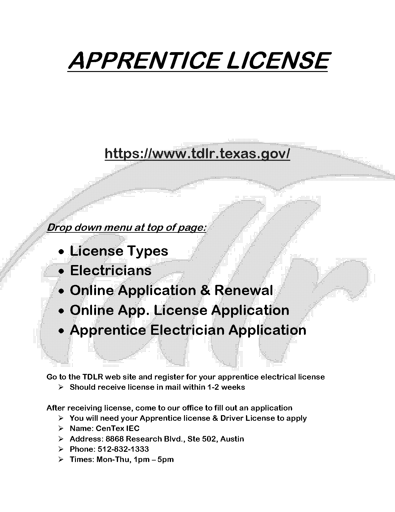 tdlr apprentice license renewal