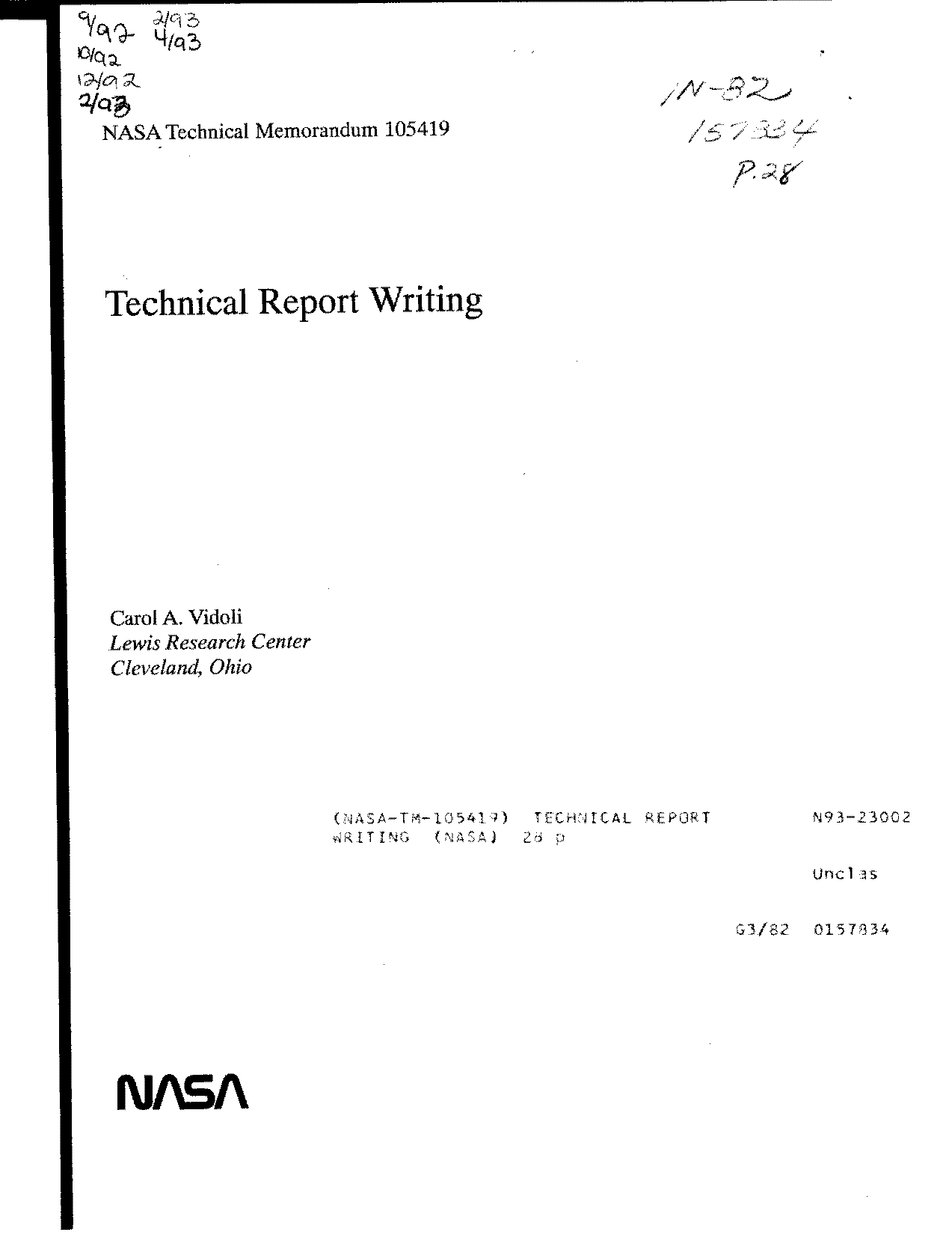 how do you write a report format