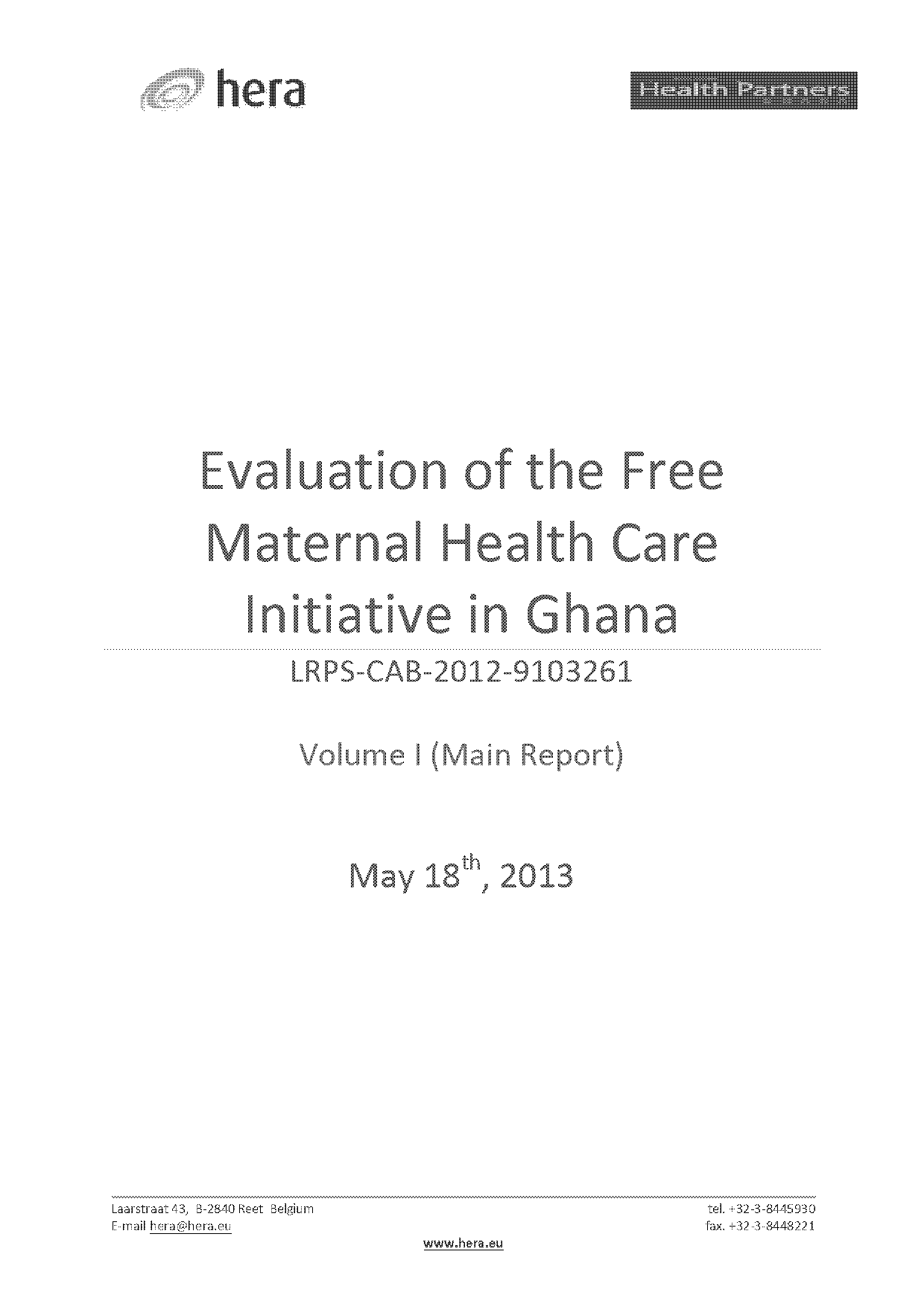 maternal health policy in ghana pdf