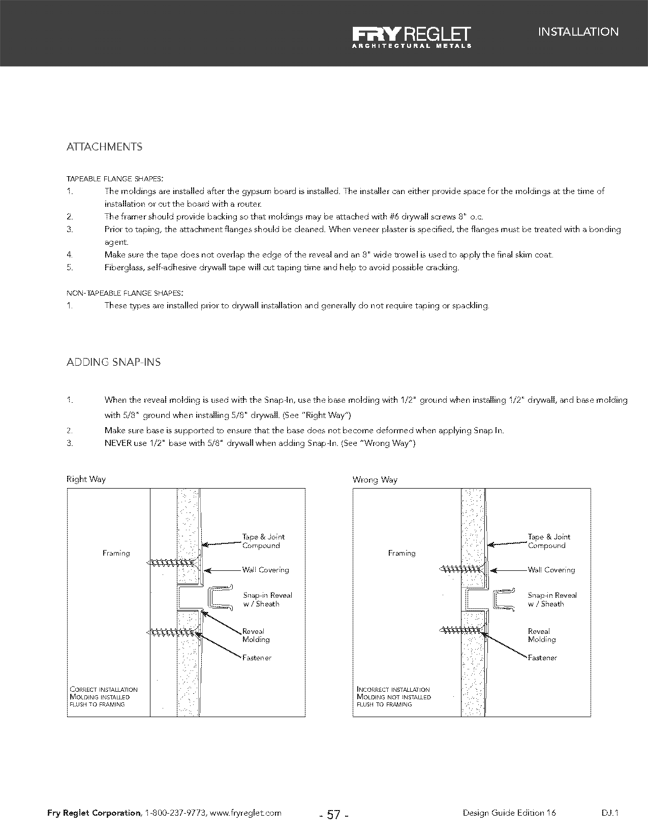 fry reglet installation instructions