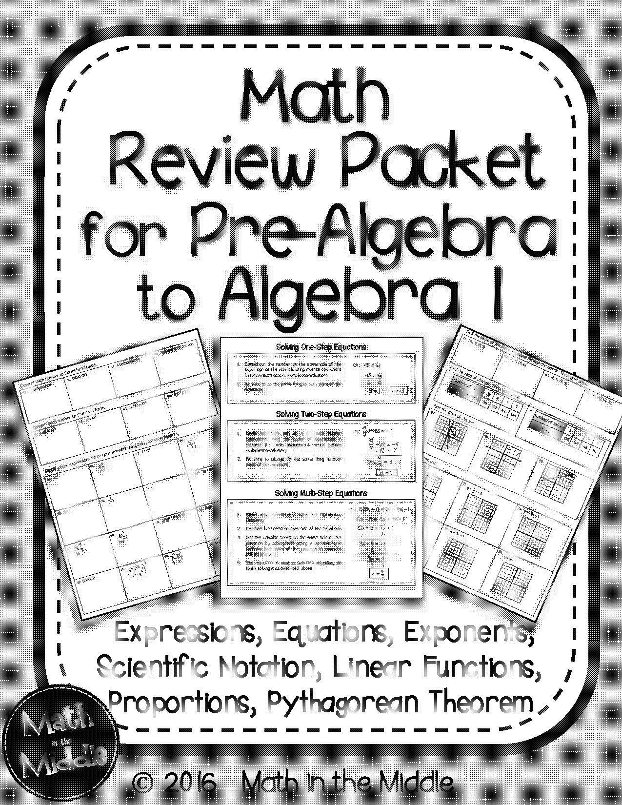 pre algebra scientific notation worksheet