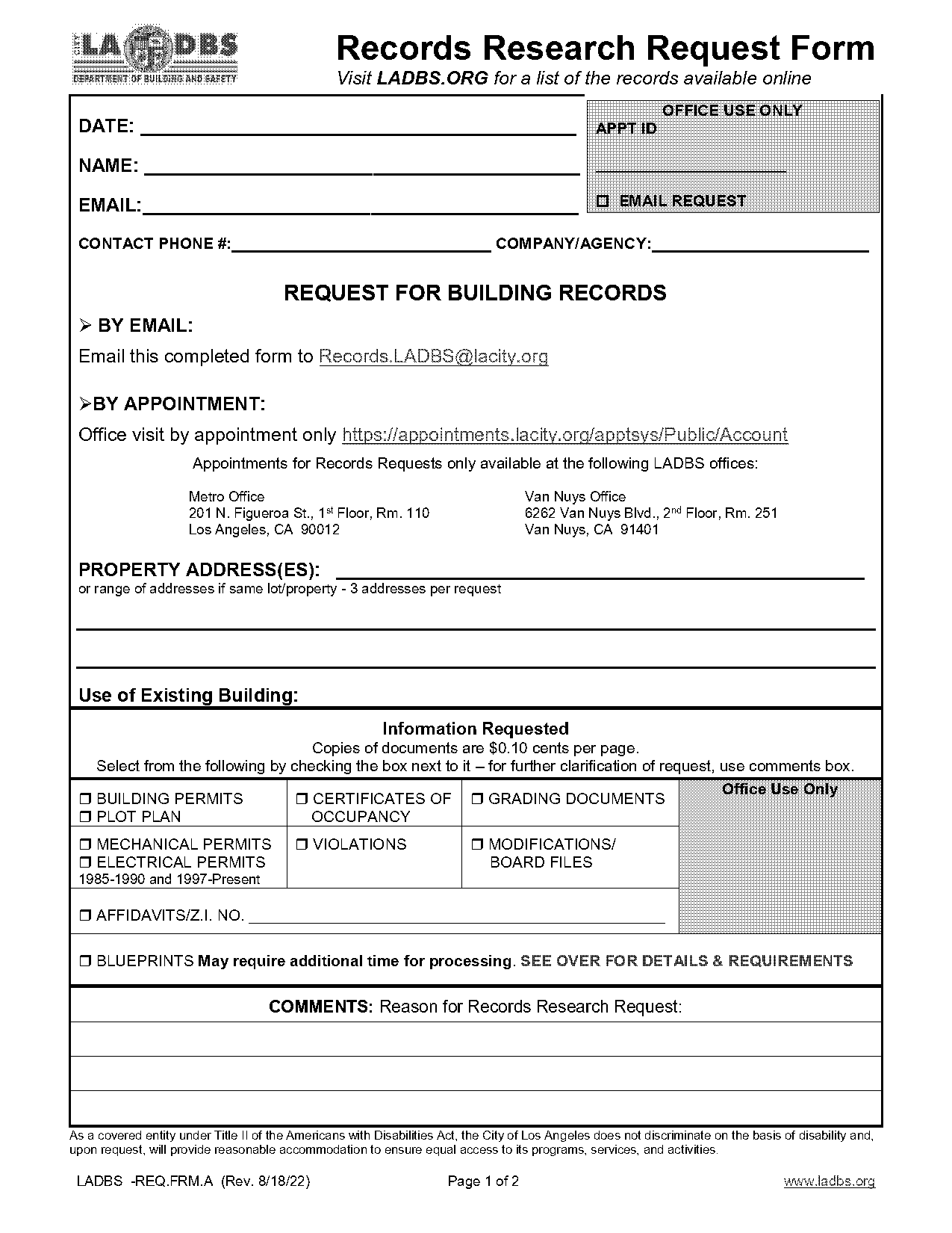 stevenson ranch ca public records request