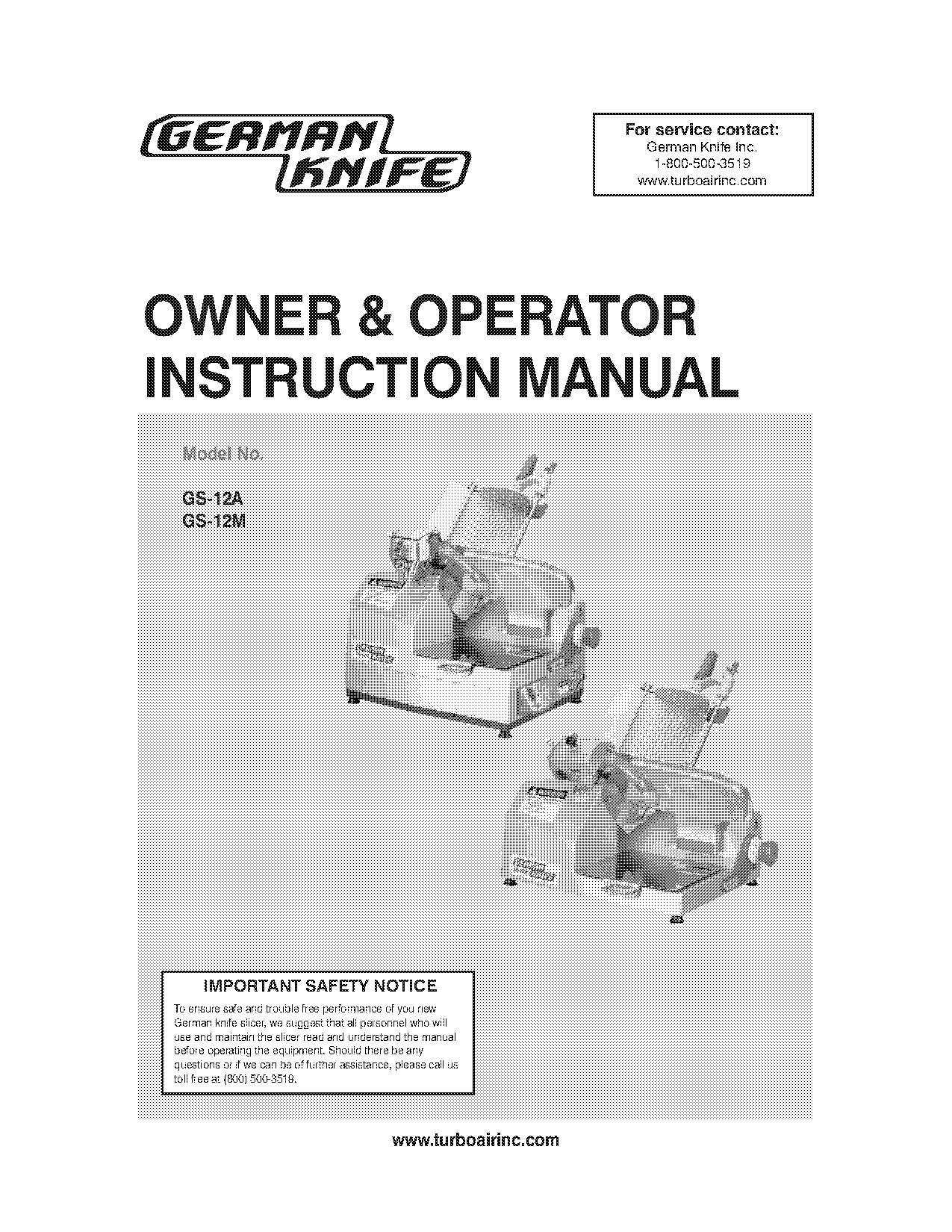 german knife slicer parts manual