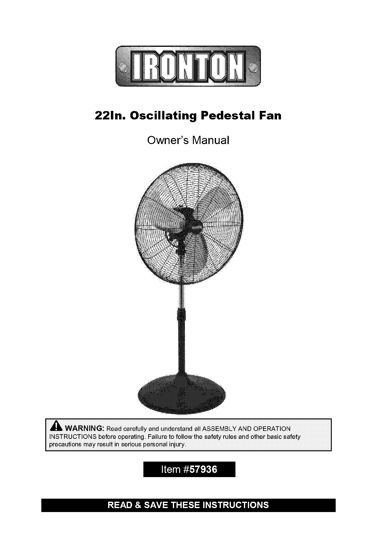 pedestal fan assembly instructions