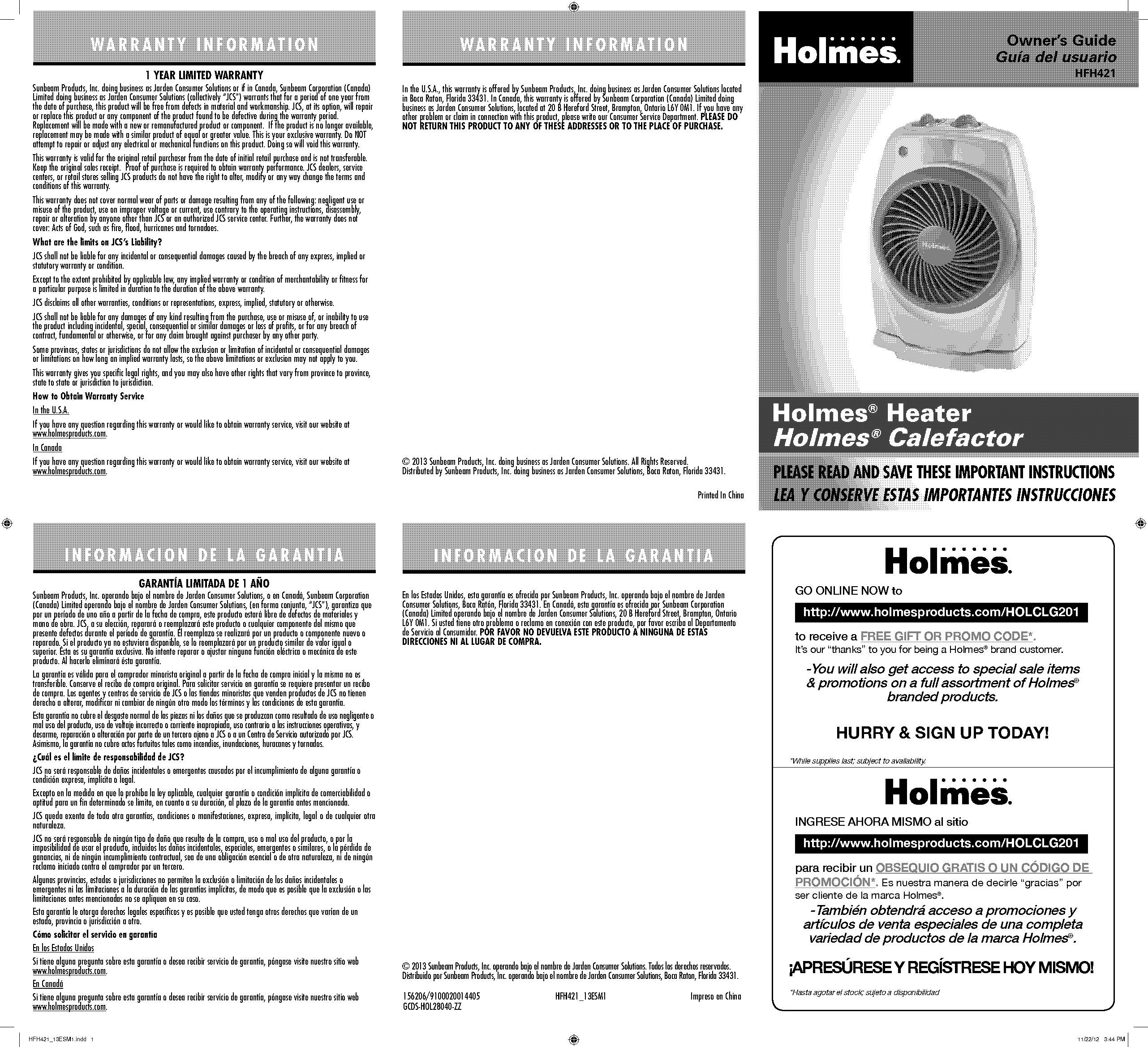 holmes heater fan instructions