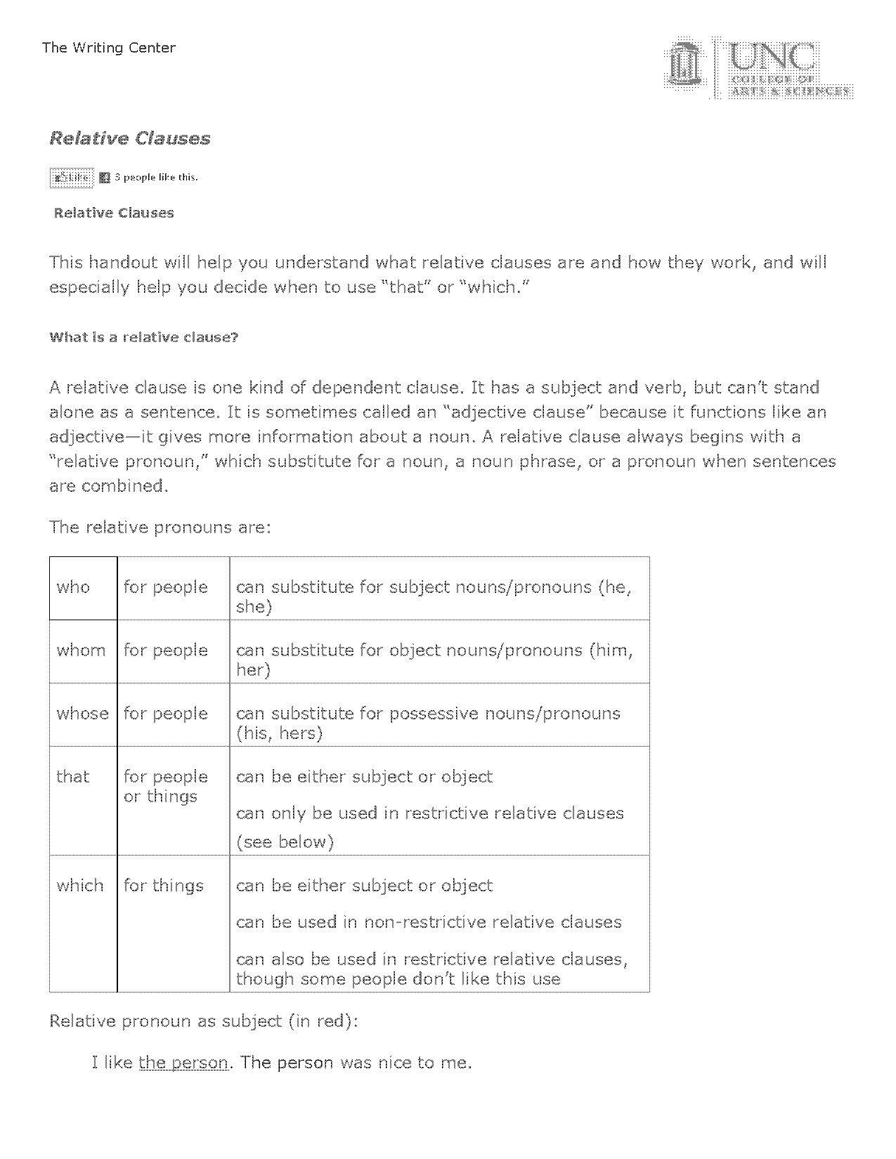 subject verb agreement unc