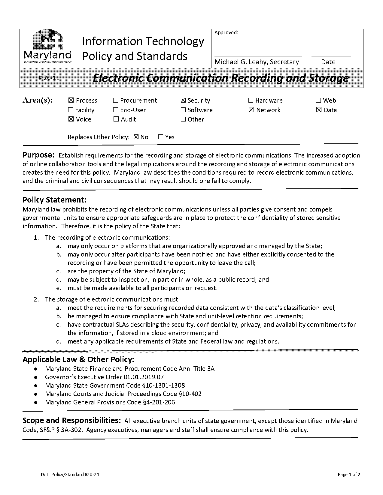 state of maryland recording consent laws