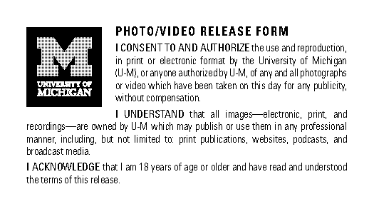 sample photo and video release form