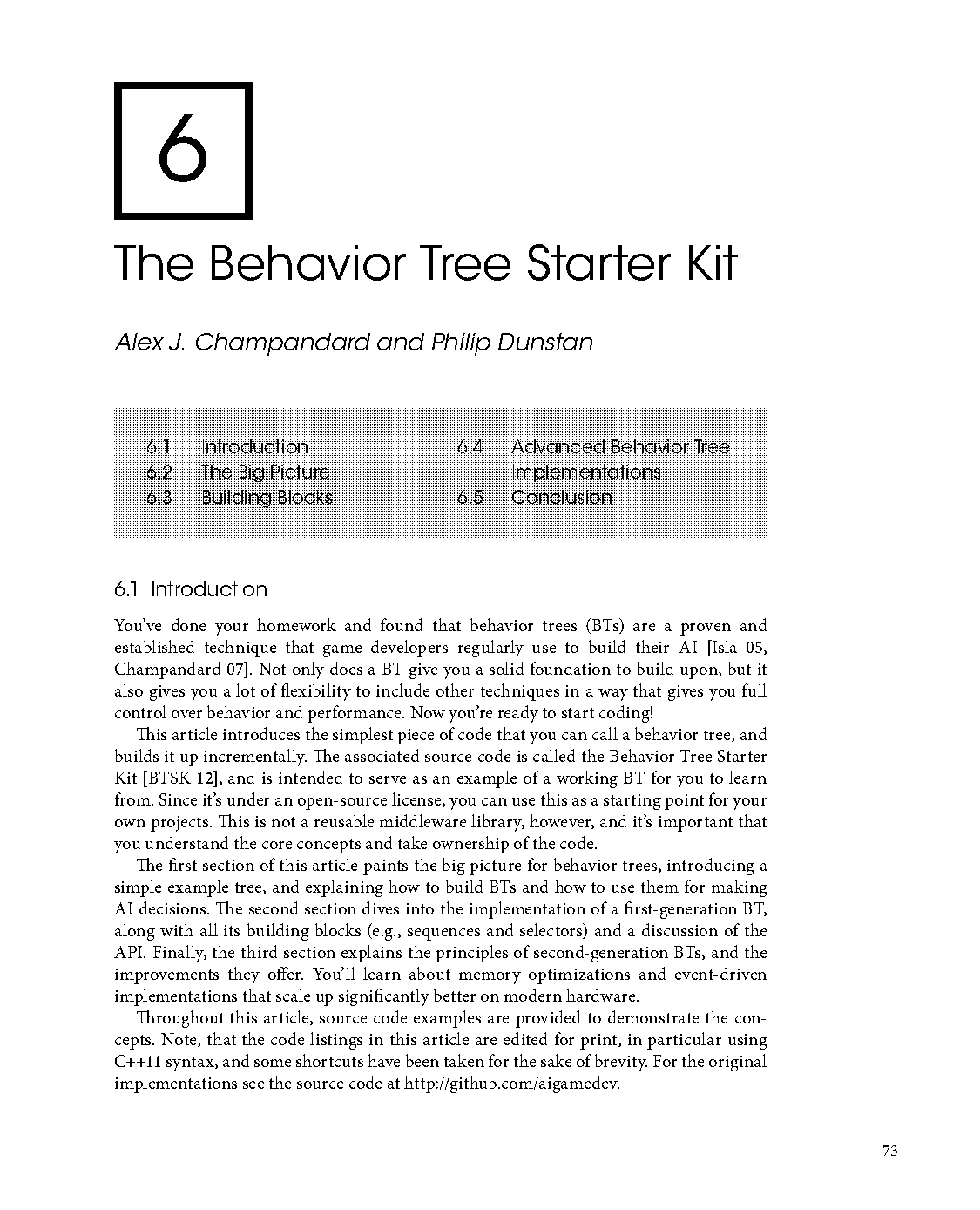 behavior tree example code