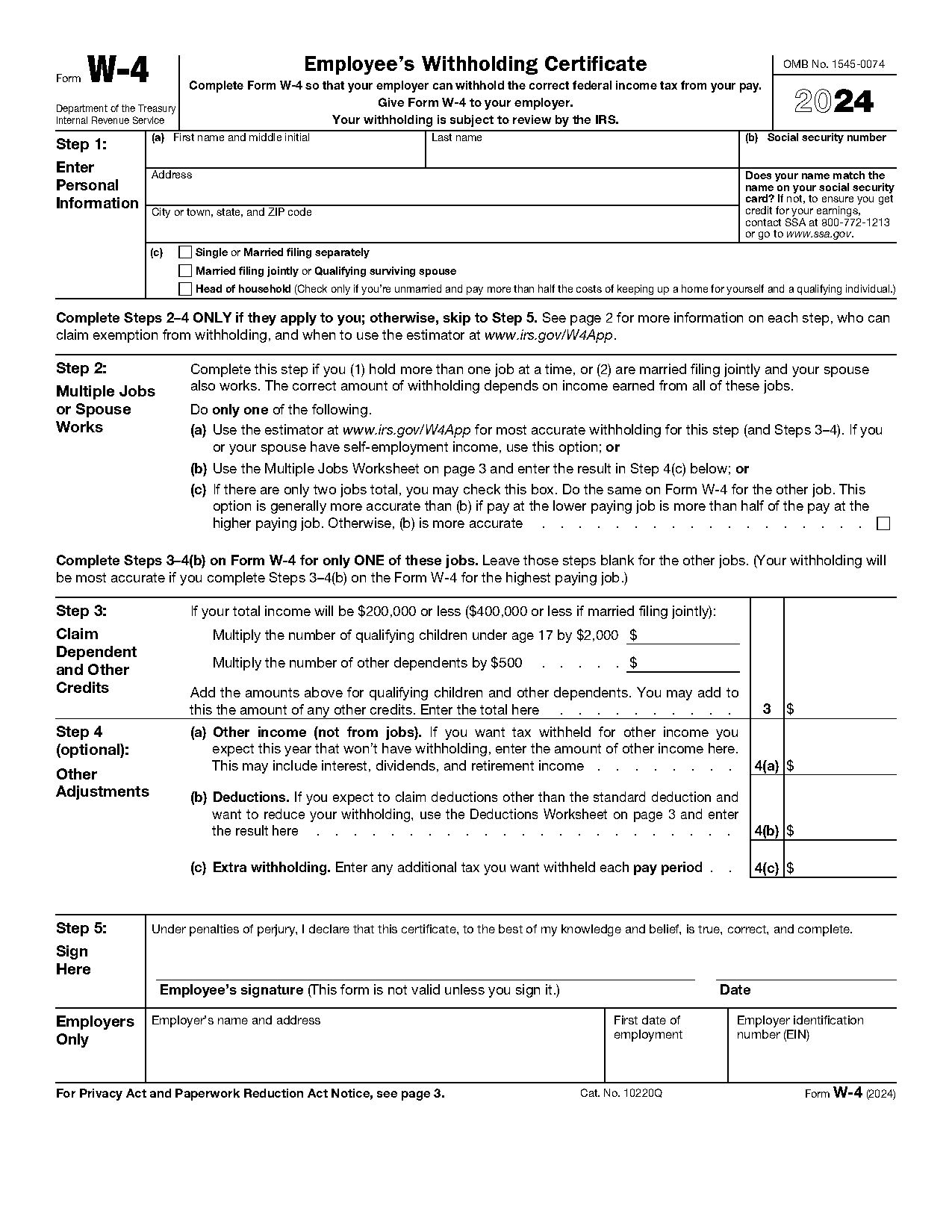 declaration of conditions of employment fillable form