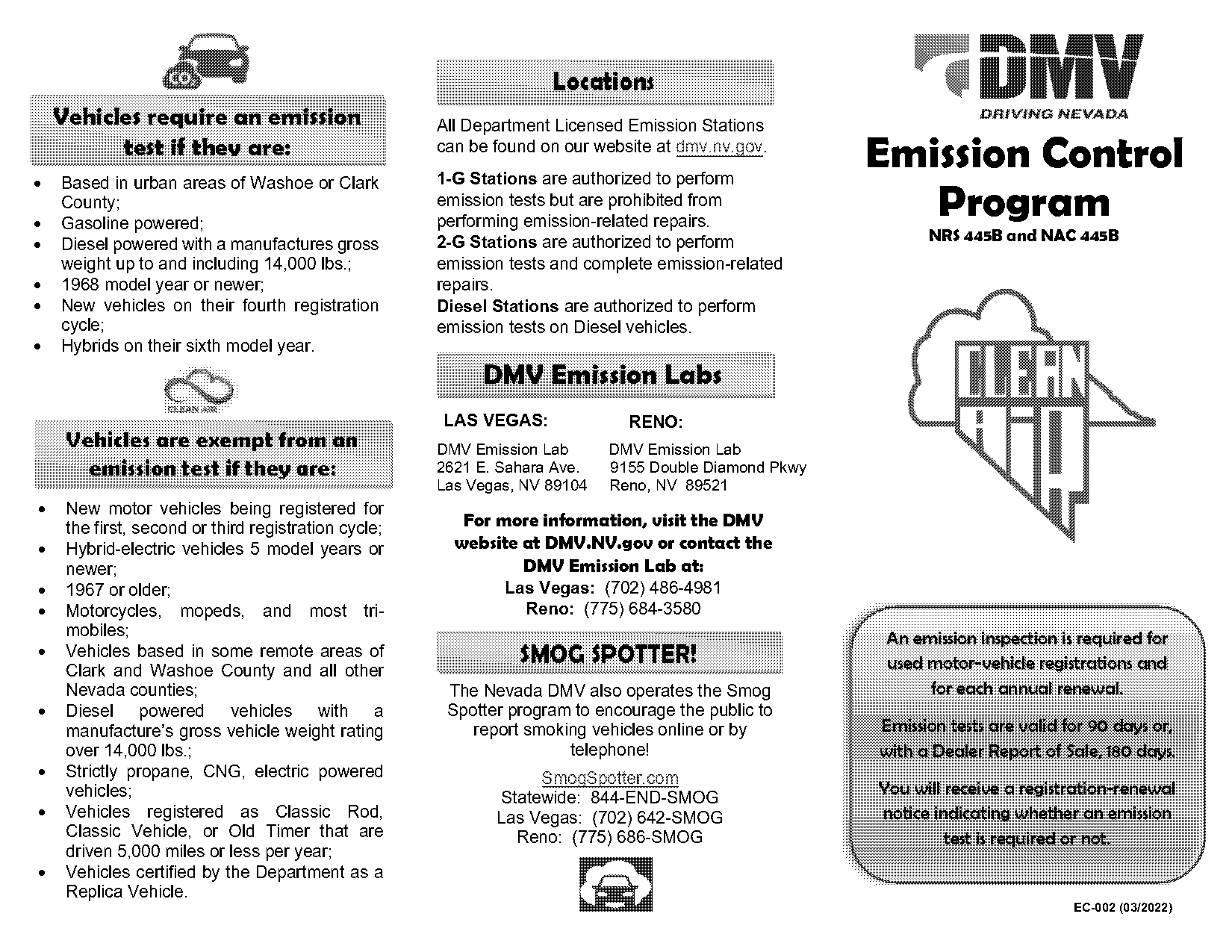 dmv renewal and smog check