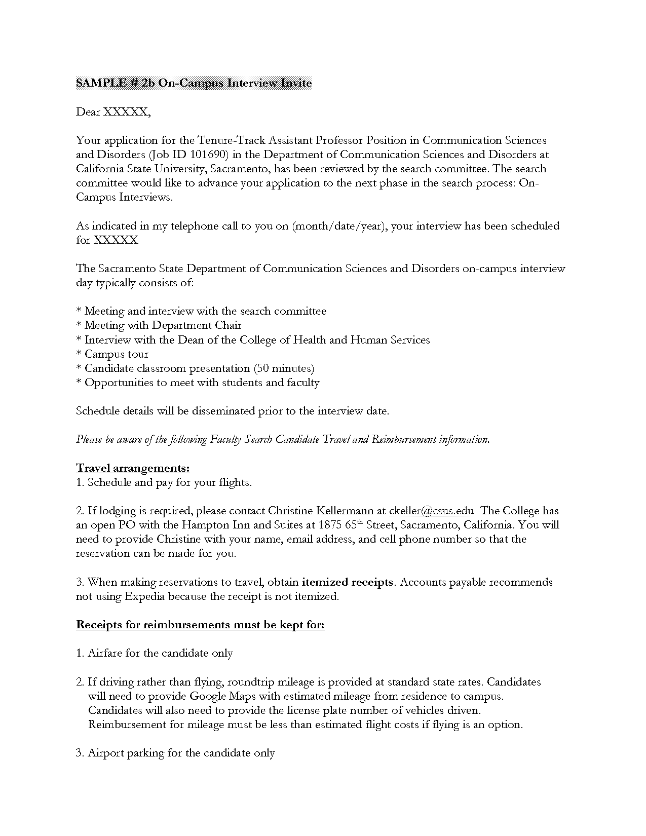 invitation to an interview template