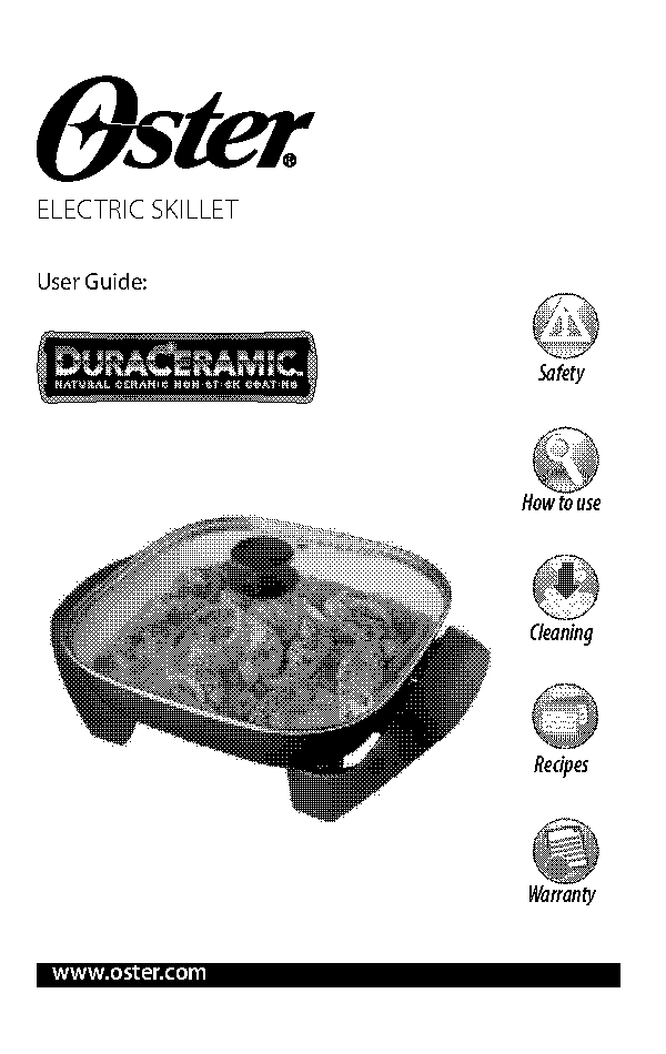 oster diamondforce electric griddle manual