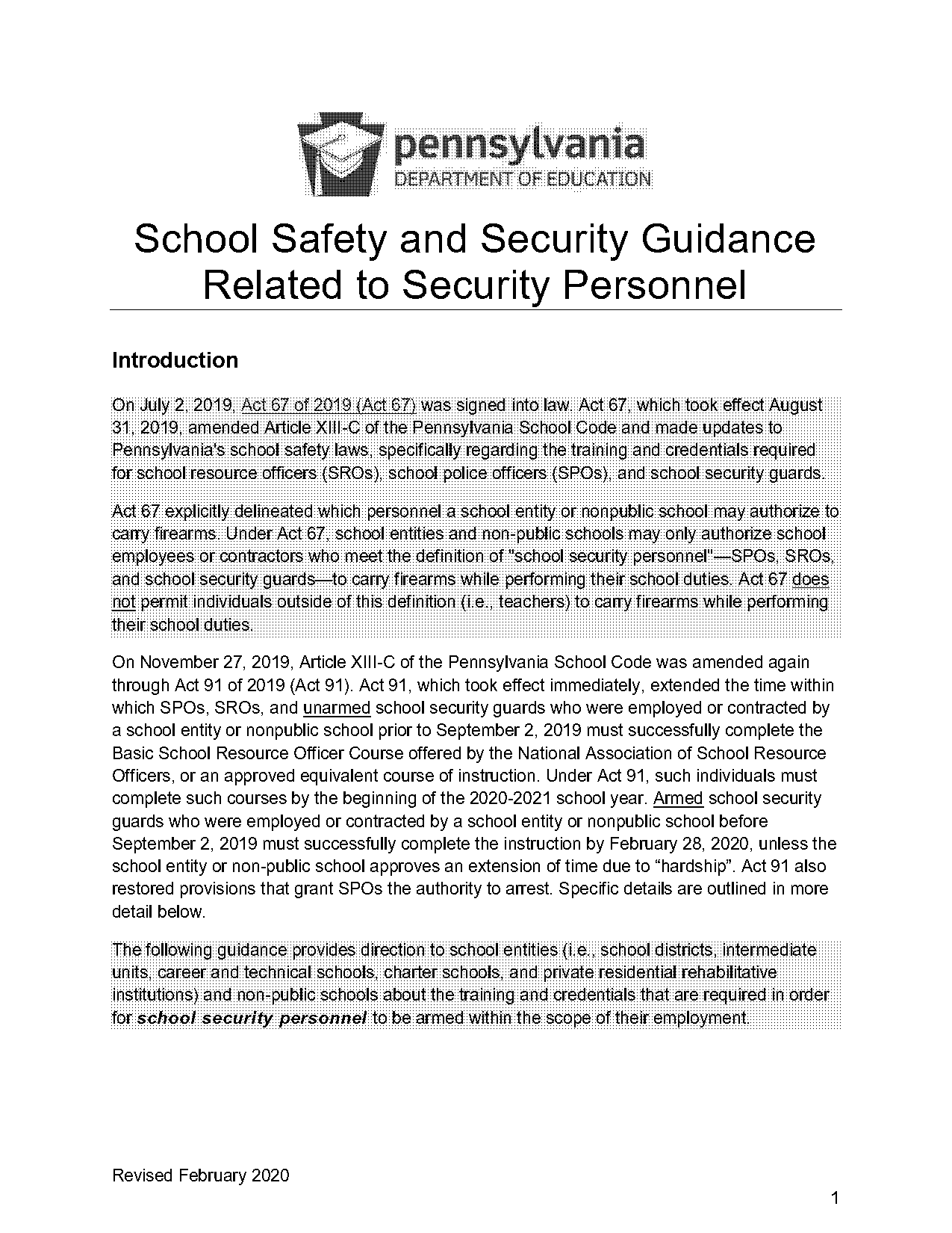 firearm act for school