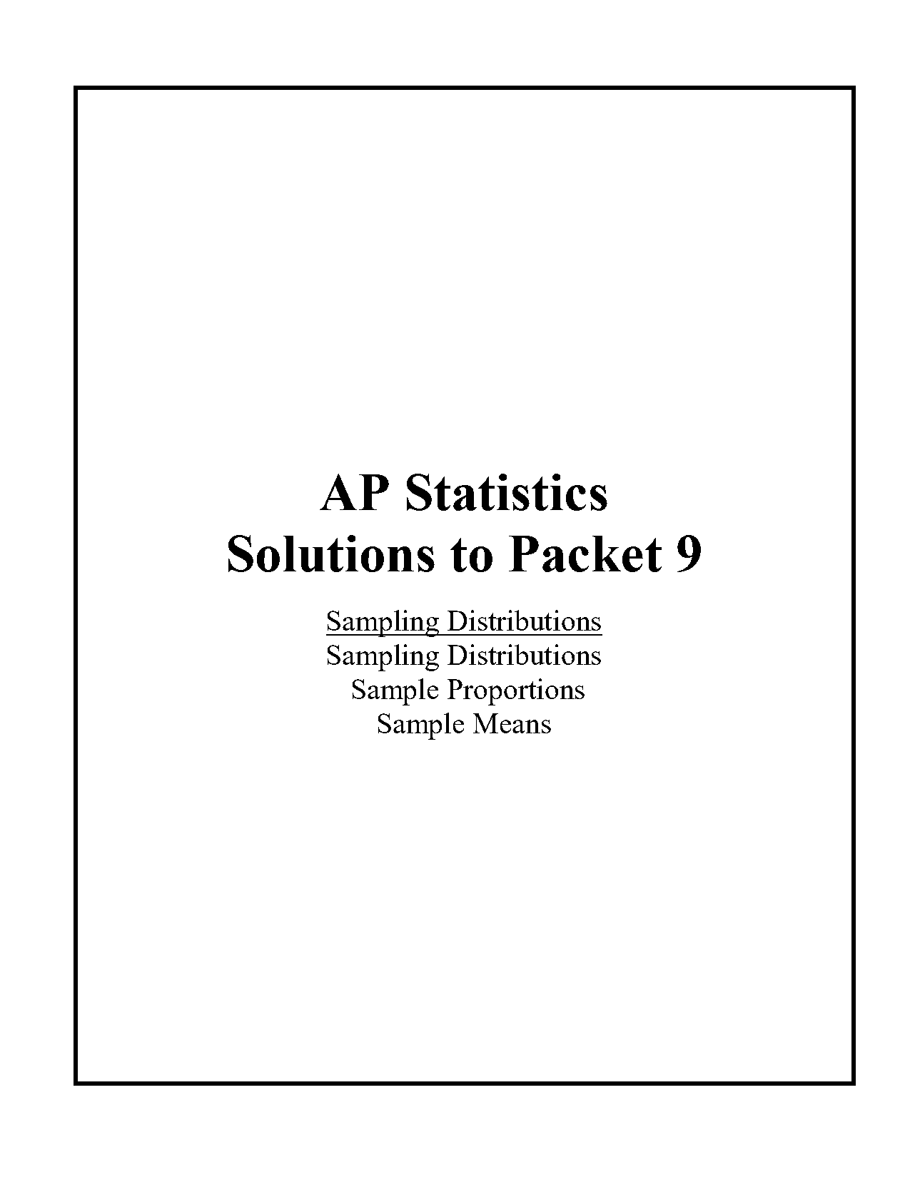 what does it mean to describe the sampling distribution