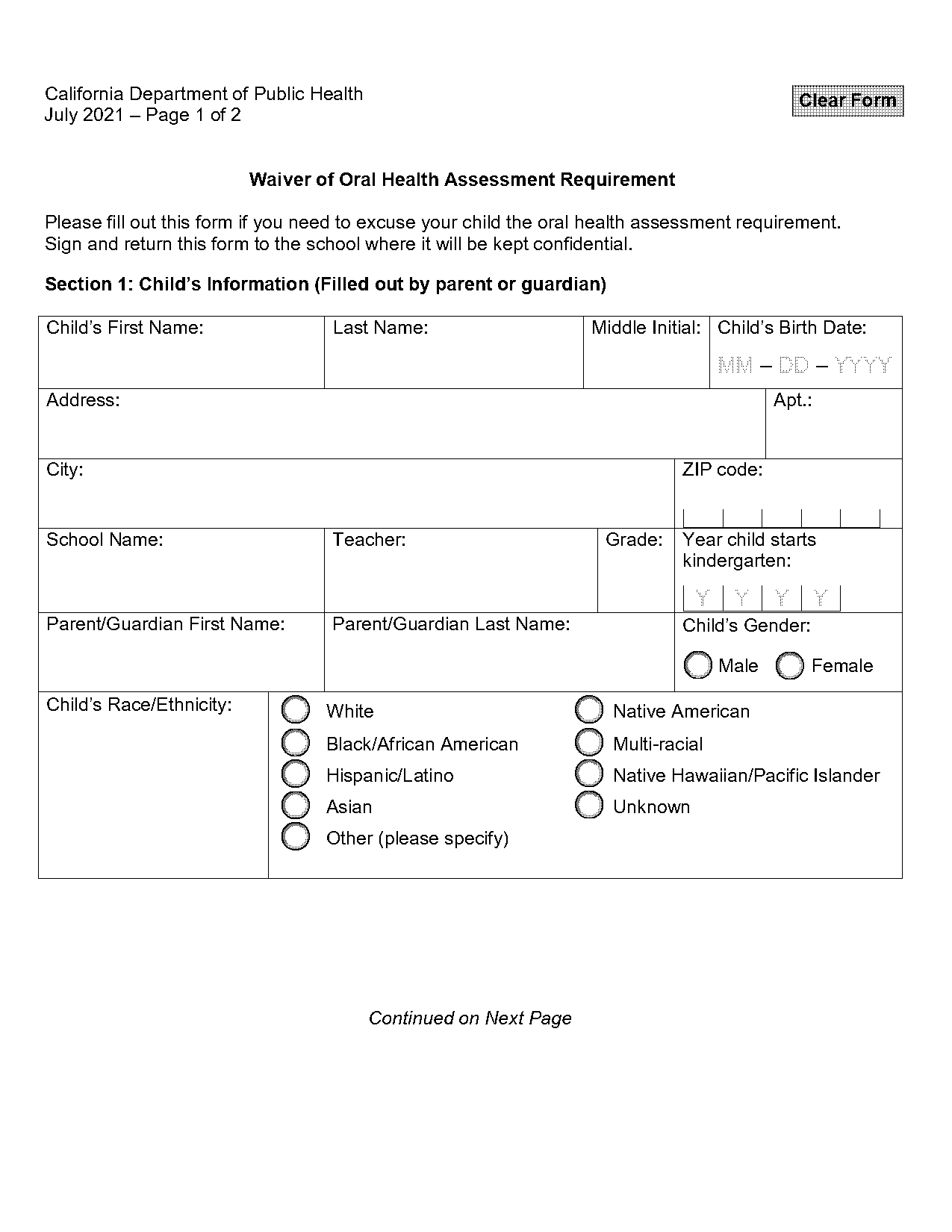 dentist school excuse template