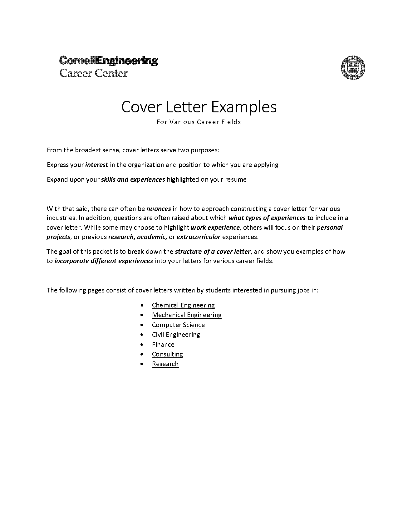 sample cover letter scientist