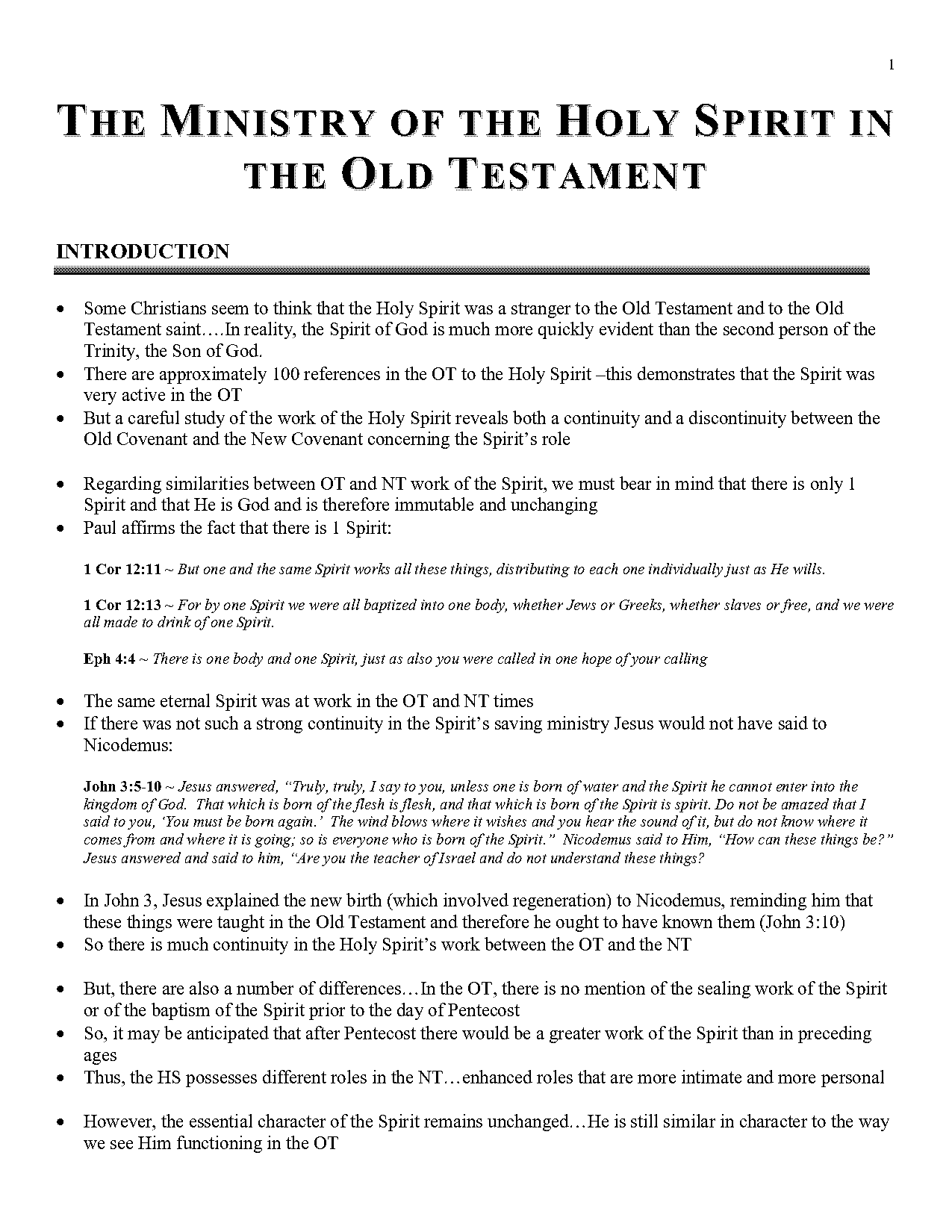 holy spirit old testament verses