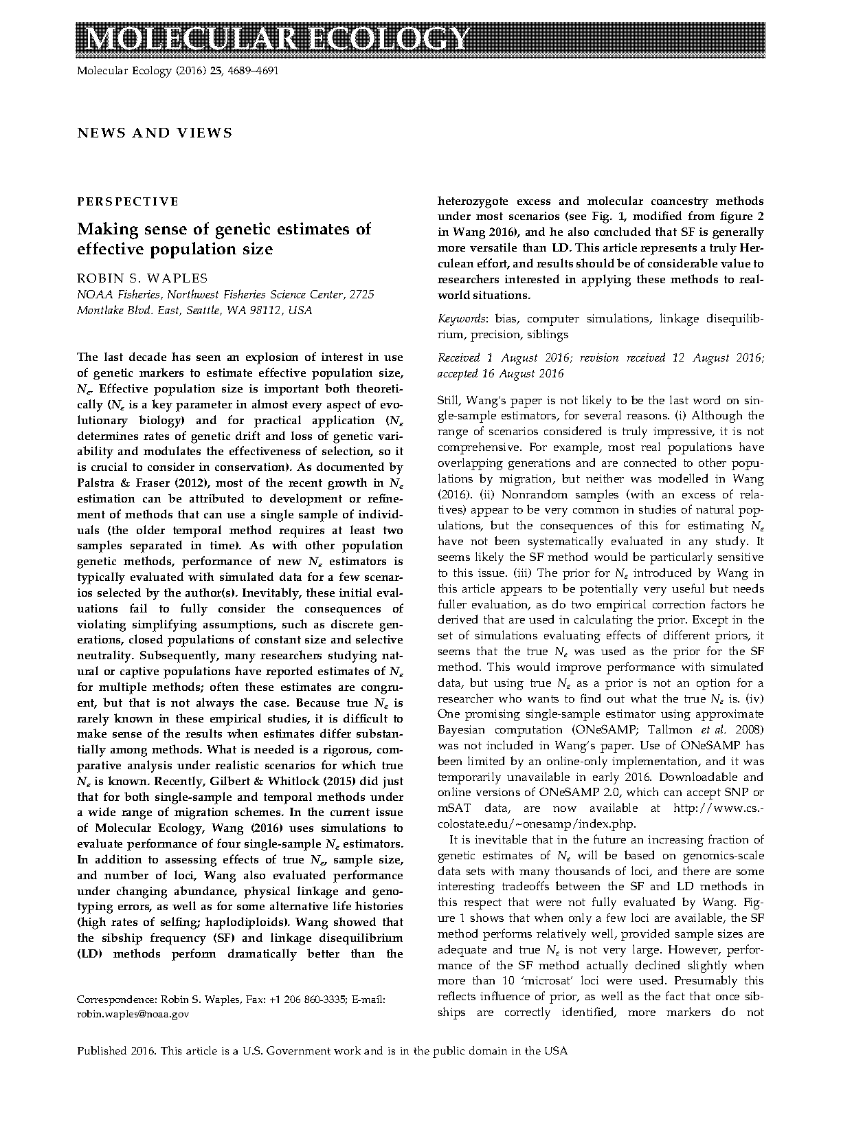 sample size to estimate effective population size