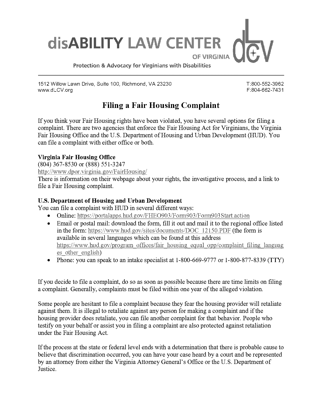 virginia fair housing act protected classes