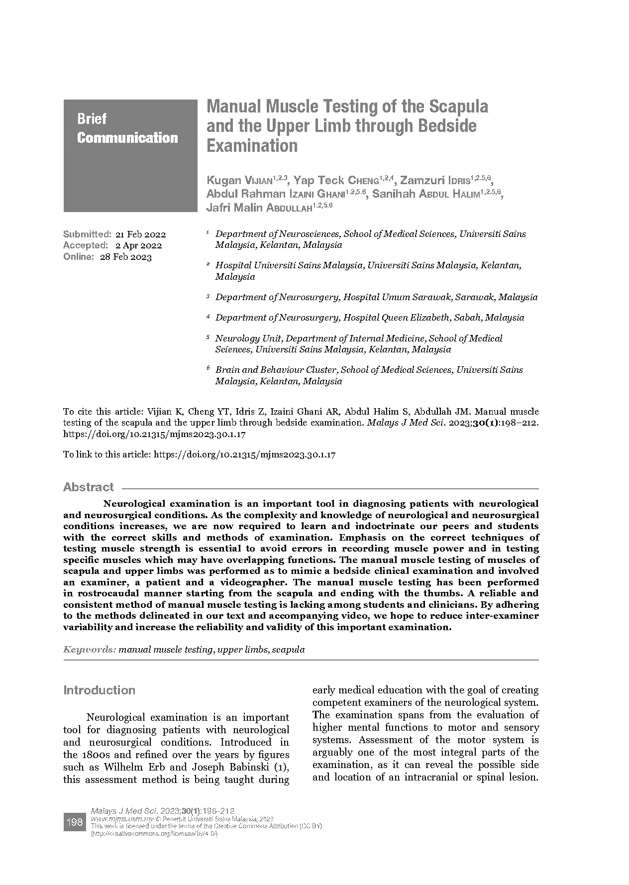 teres minor manual muscle test