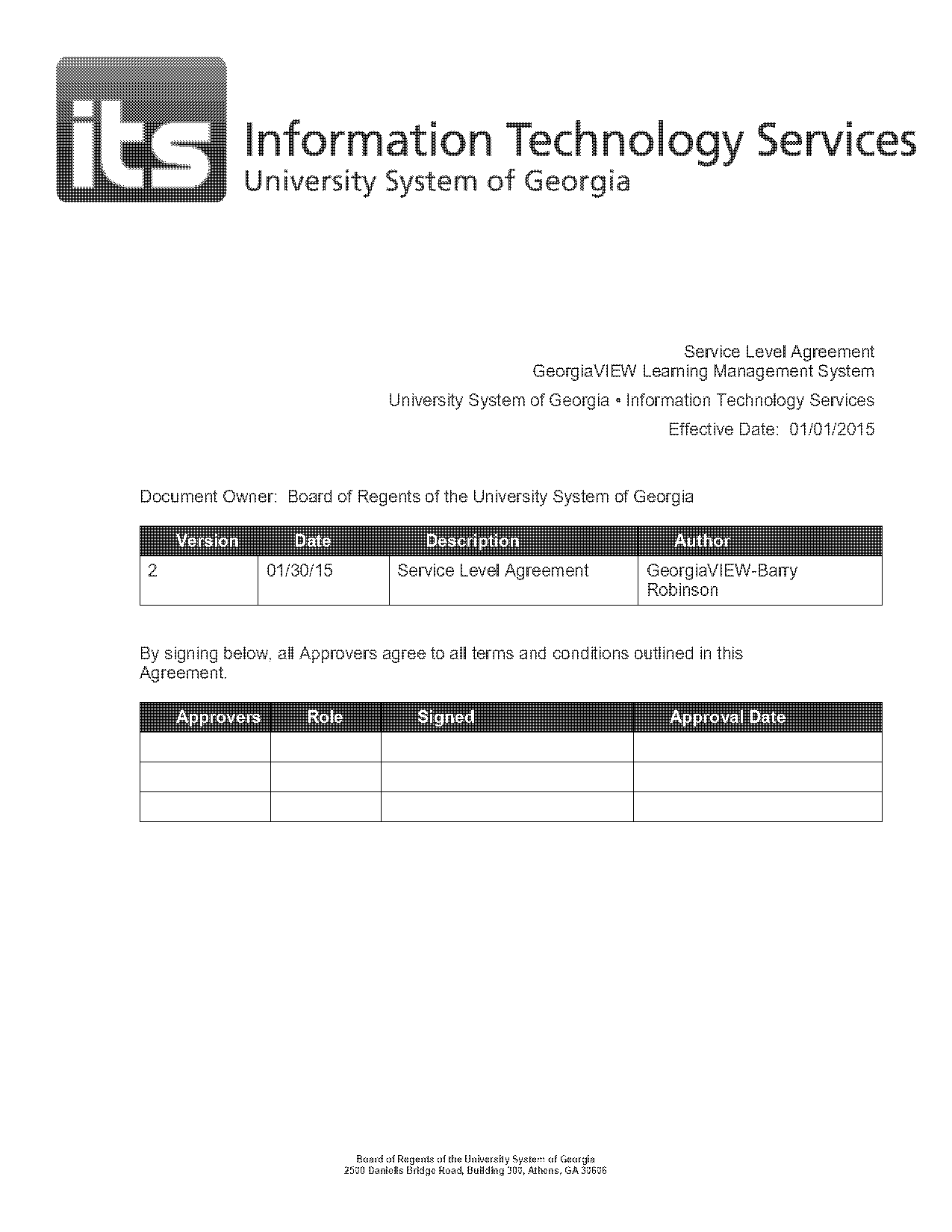 it help desk service level agreement template