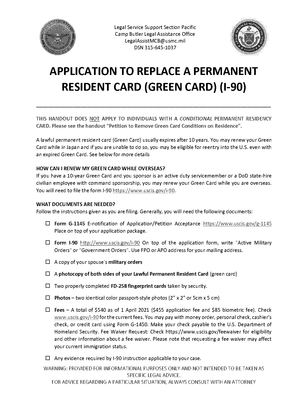 renewal of an expired green card