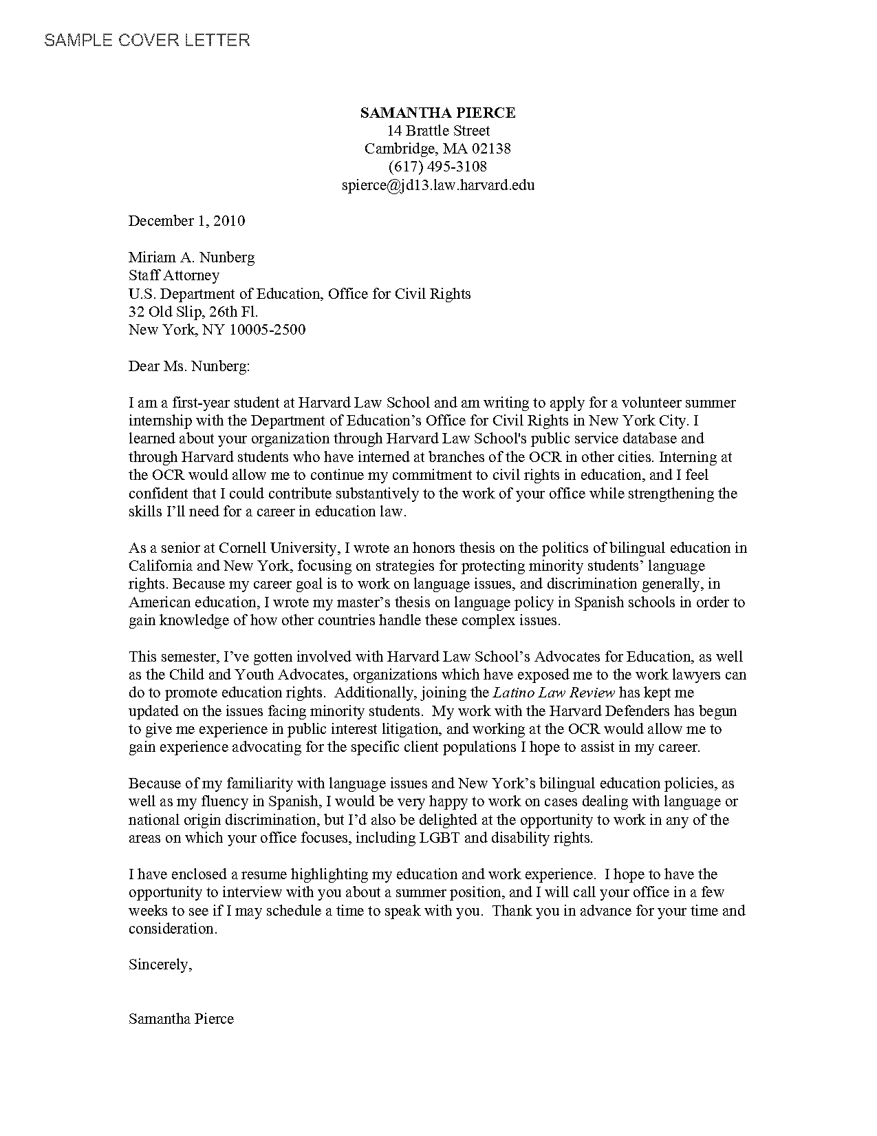 clerical cover letter template