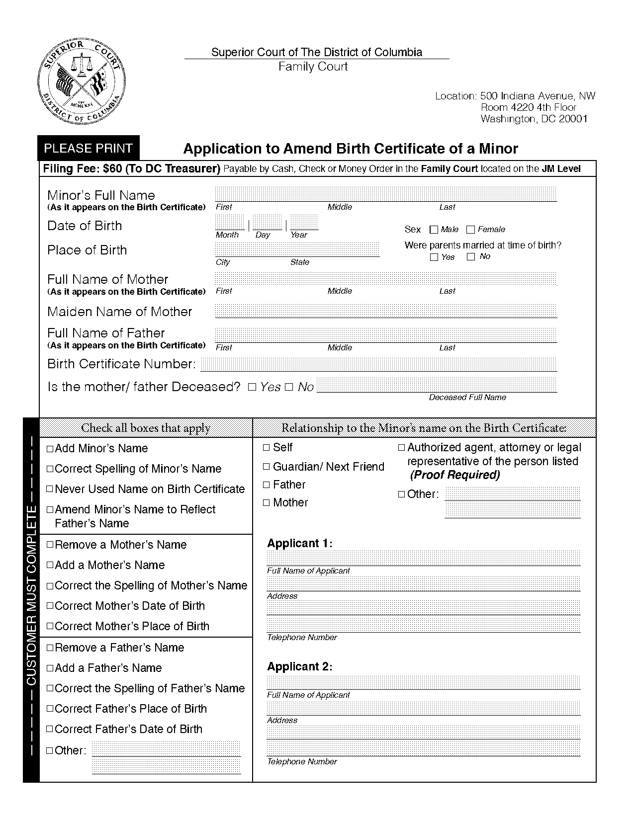 dc vital records divorce