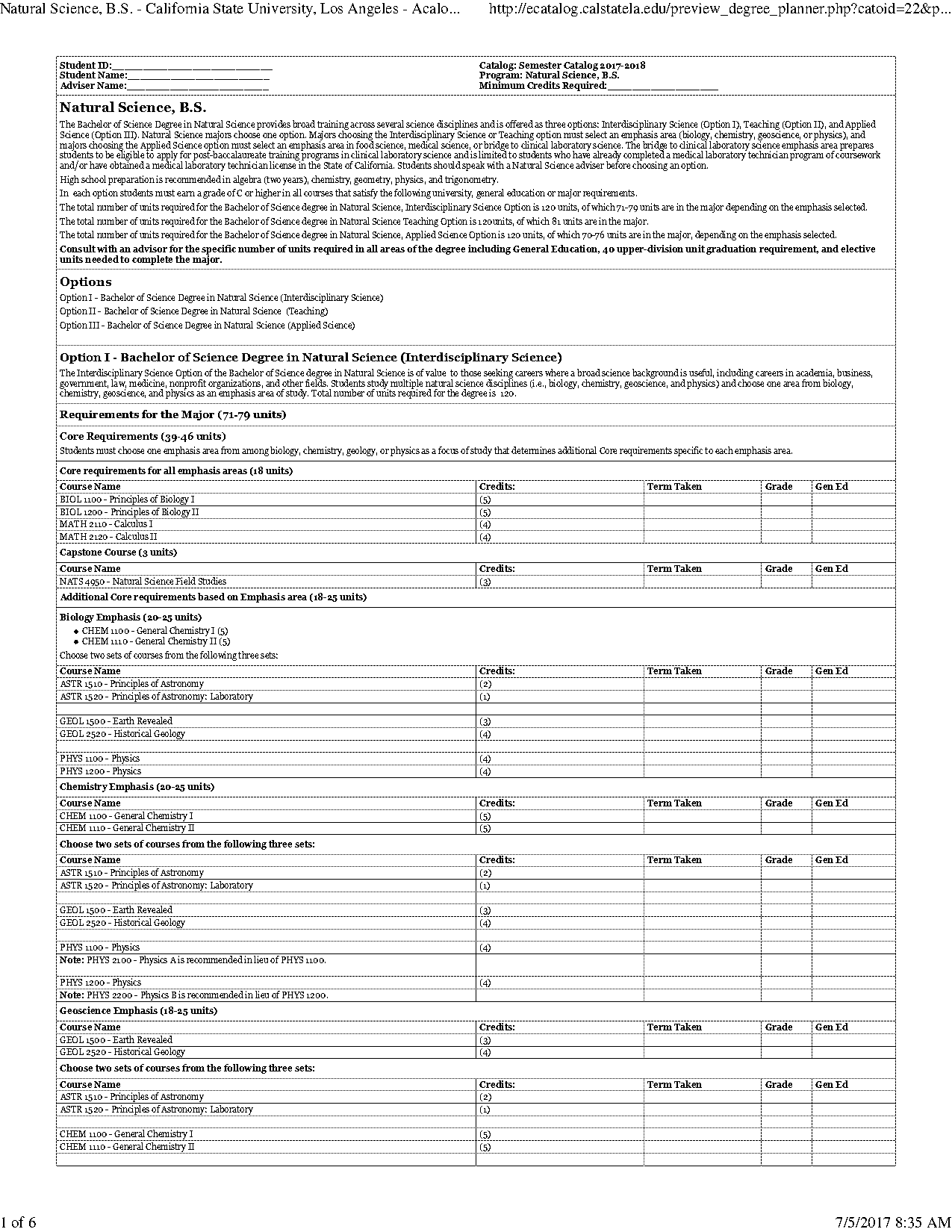 alternative nutrition certificate cal state la