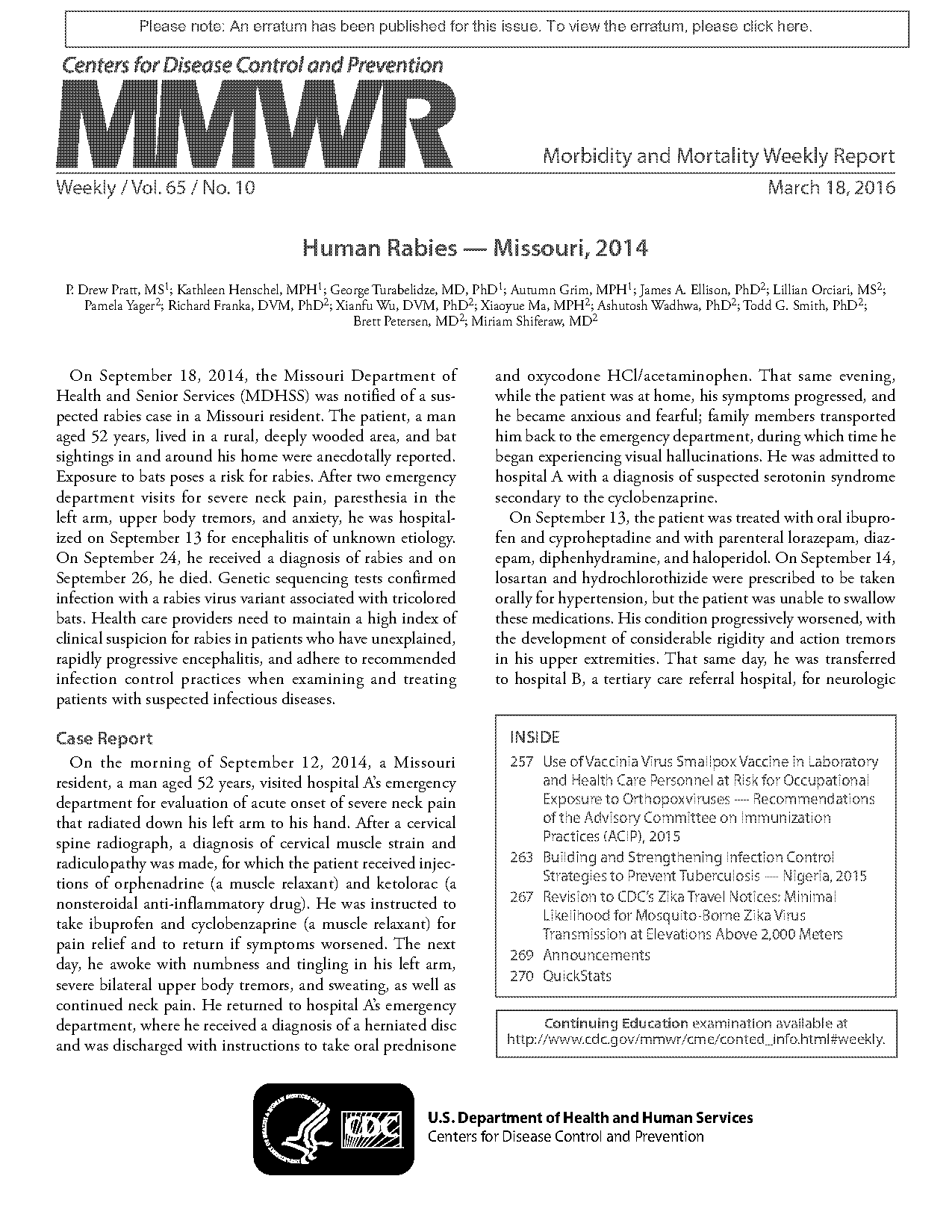 rabies pain case report