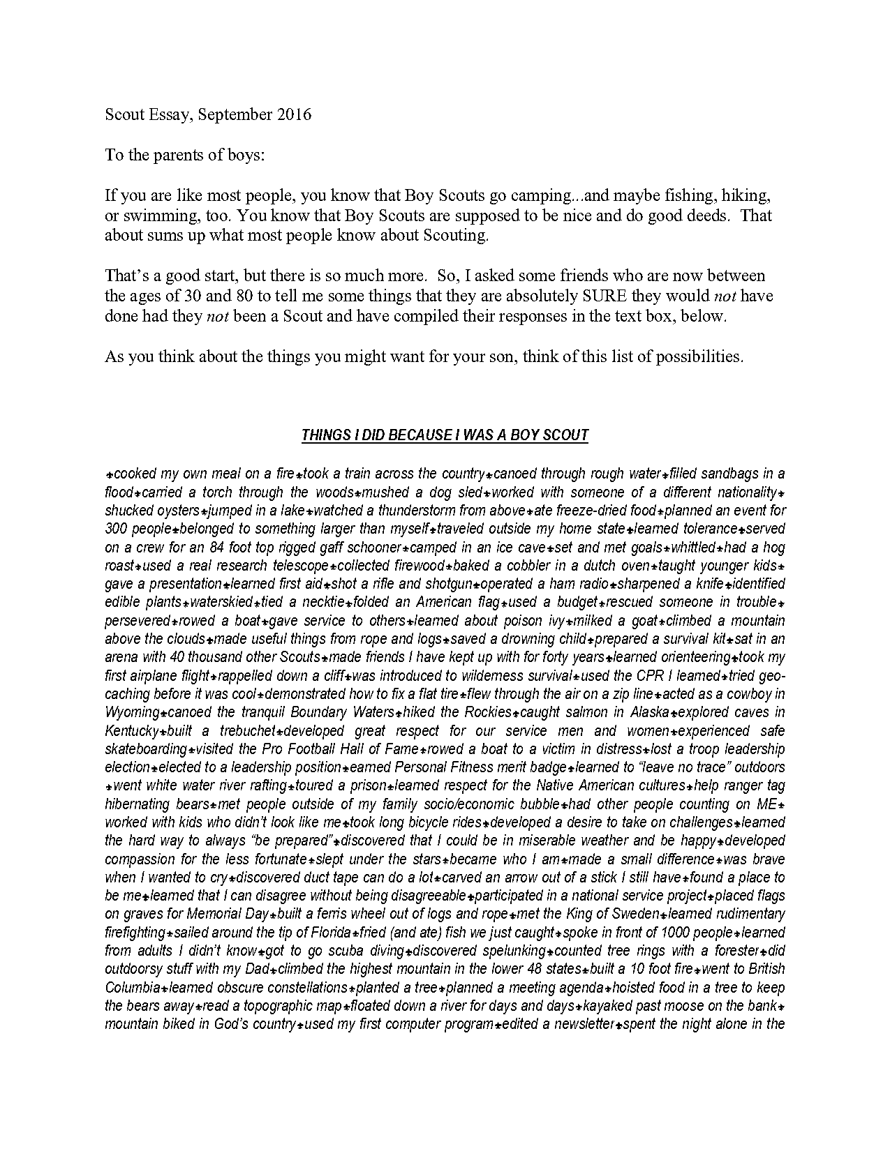 eagle scout essay samples