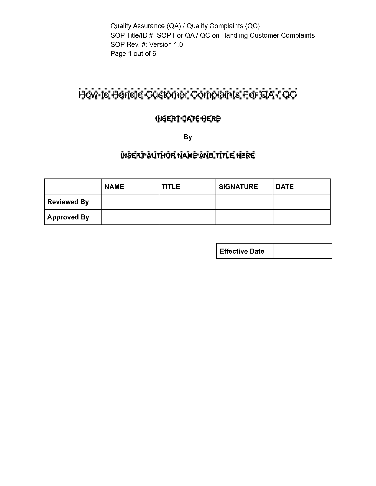 handling guest complaints pdf